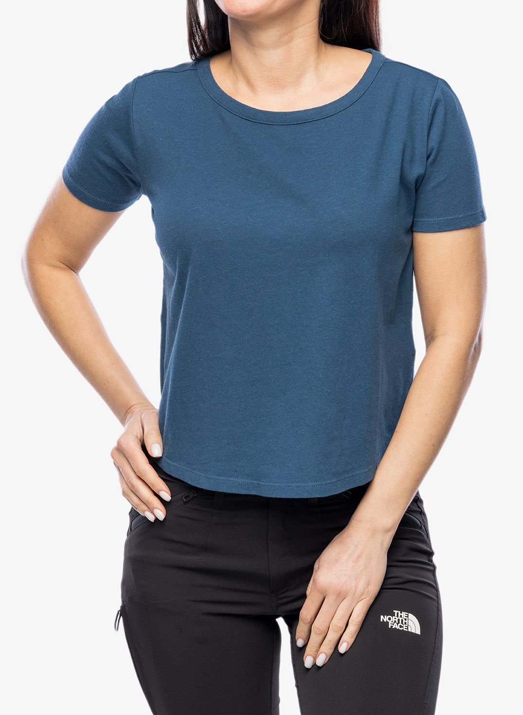 Ženska pamučna majica Royal Robbins Basecamp Boxy Tee - blue teal
