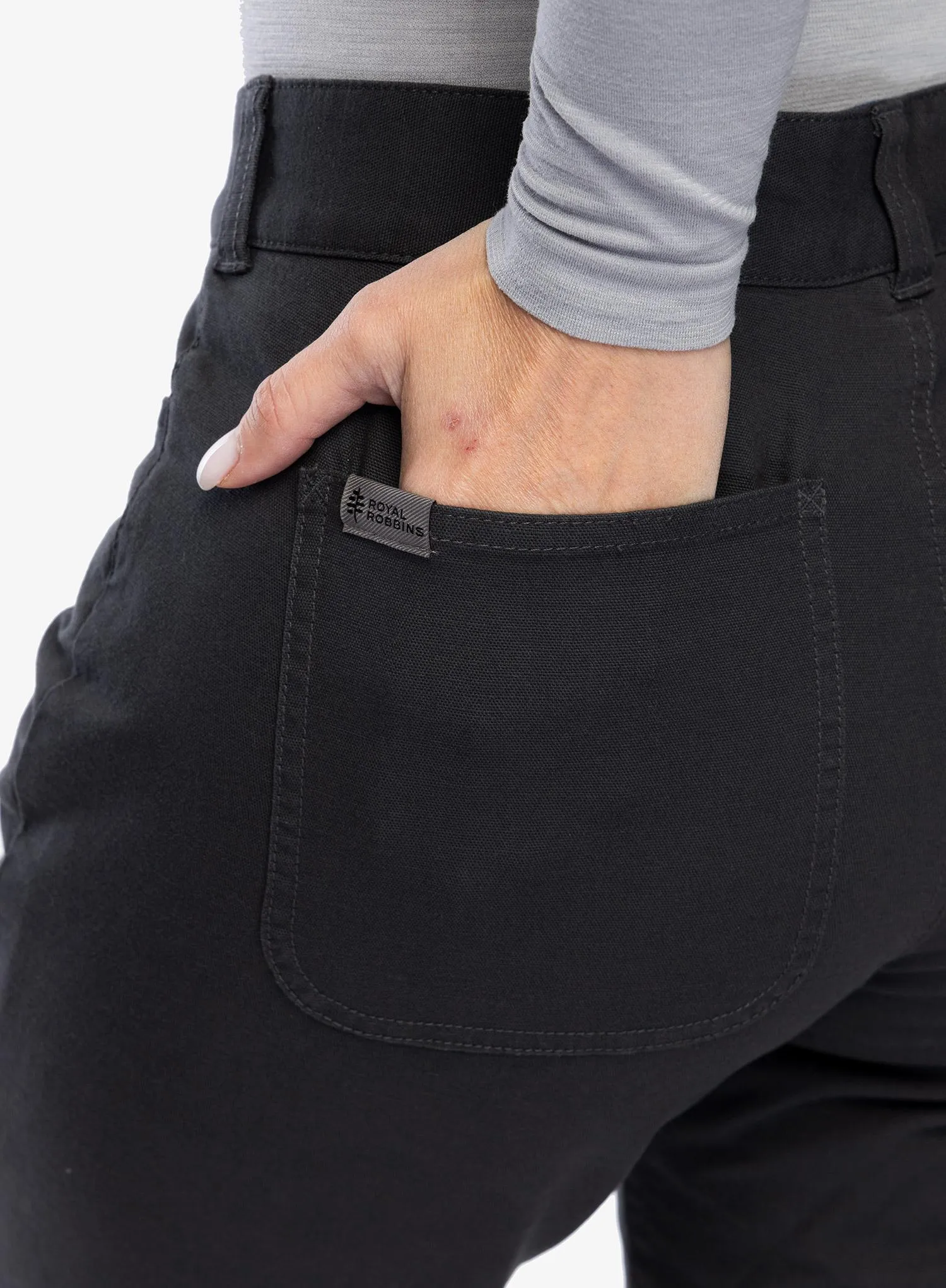 Ženske hlače Royal Robbins Billy Goat II Lined Pant - charcoal