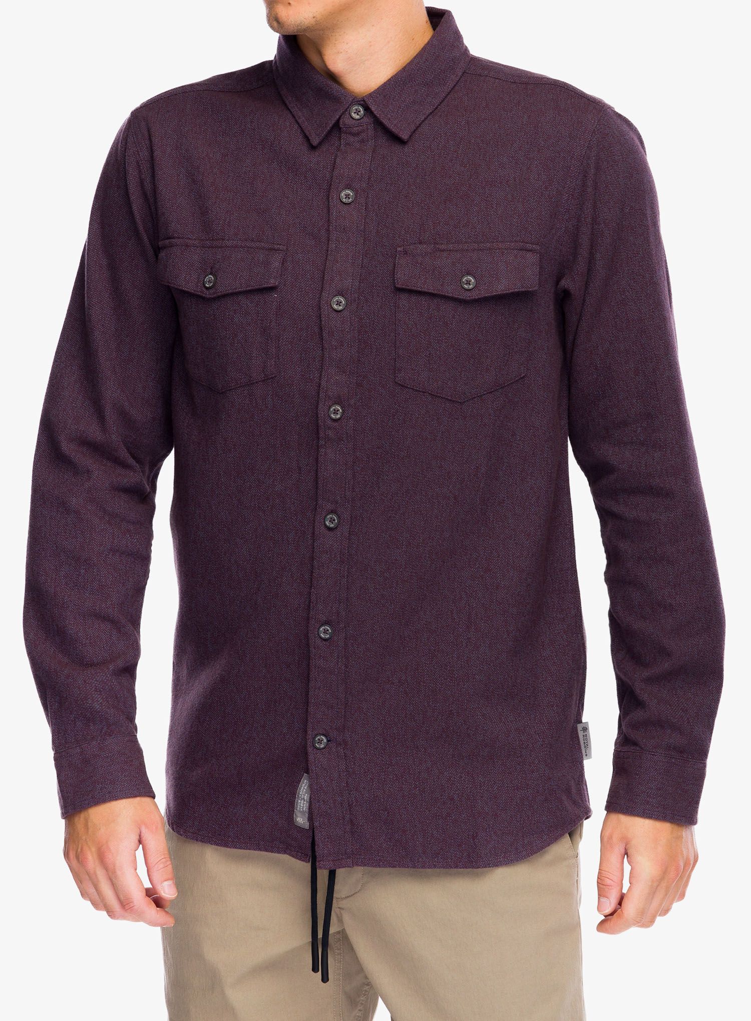 Putna košulja Royal Robbins Bristol Cotton Twill LS - black currant