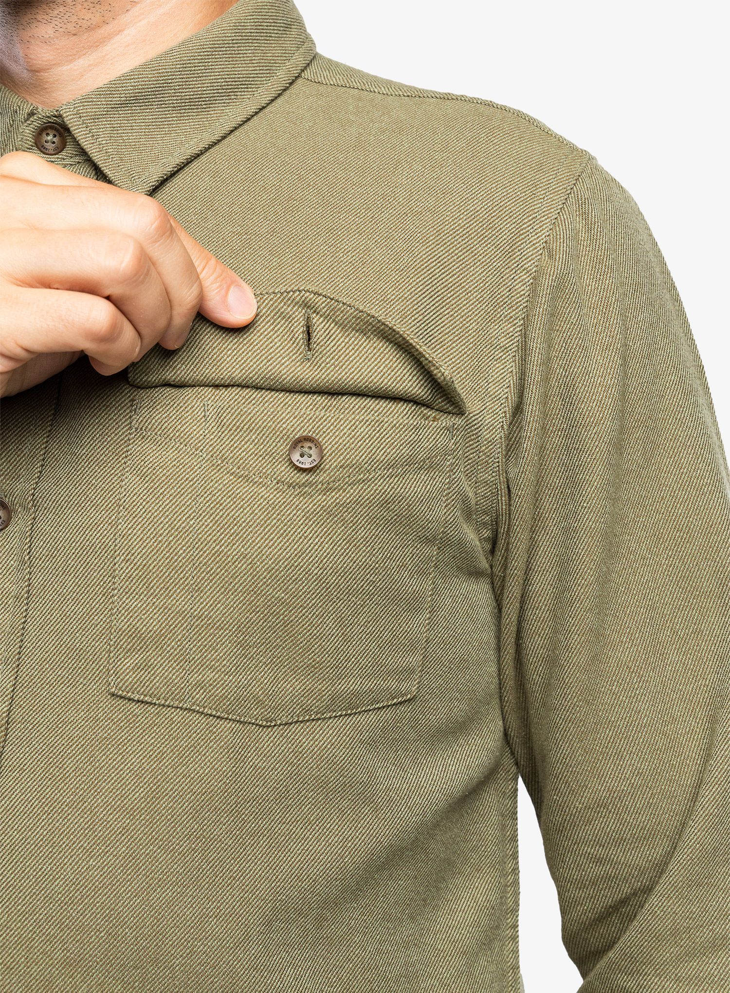 Putna košulja Royal Robbins Bristol Cotton Twill LS - dark olive