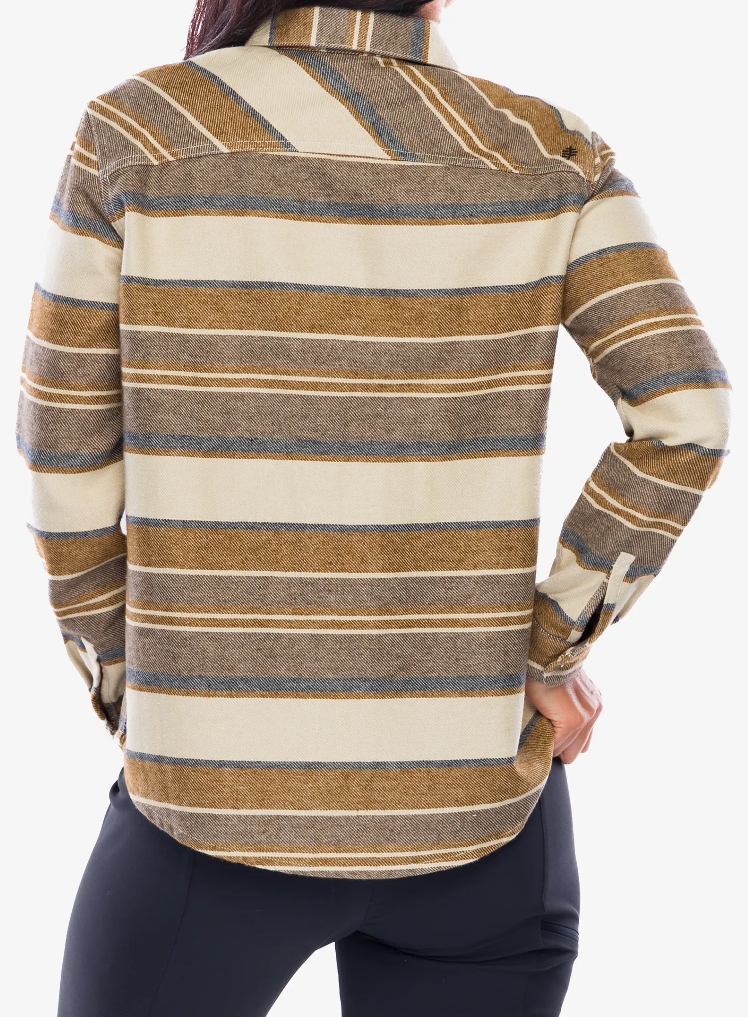 Ženska planinarska košulja Royal Robbins Clouds Rest Hemp LS - bistre pacific crest stripe