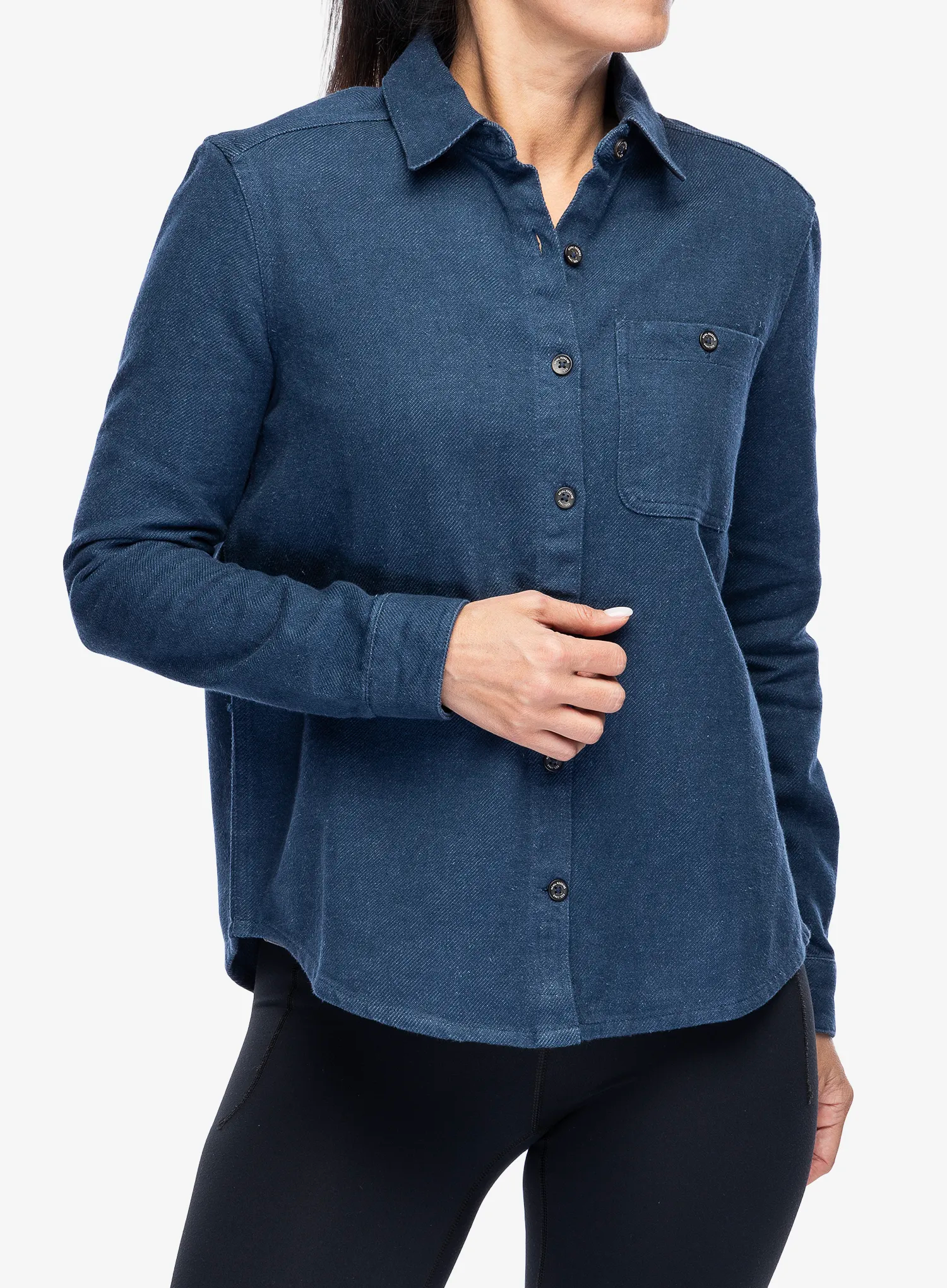 Ženska planinarska košulja Royal Robbins Clouds Rest Hemp LS - deep blue htr