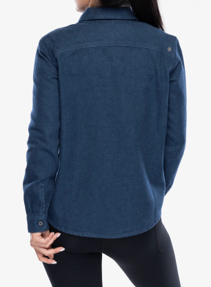 Ženska planinarska košulja Royal Robbins Clouds Rest Hemp LS - deep blue htr