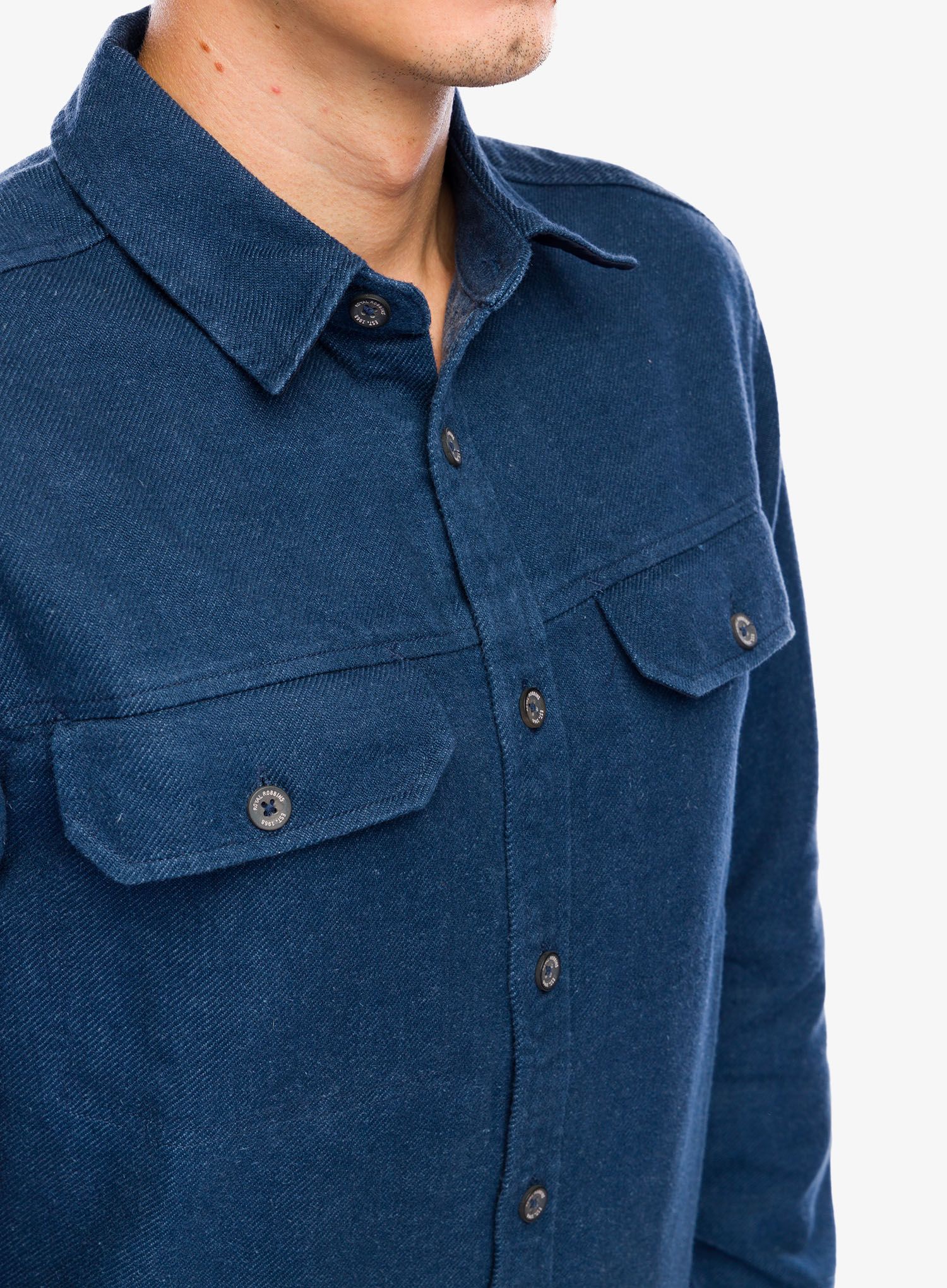 Planinarska košulja Royal Robbins Clouds Rest Hemp LS - deep blue htr