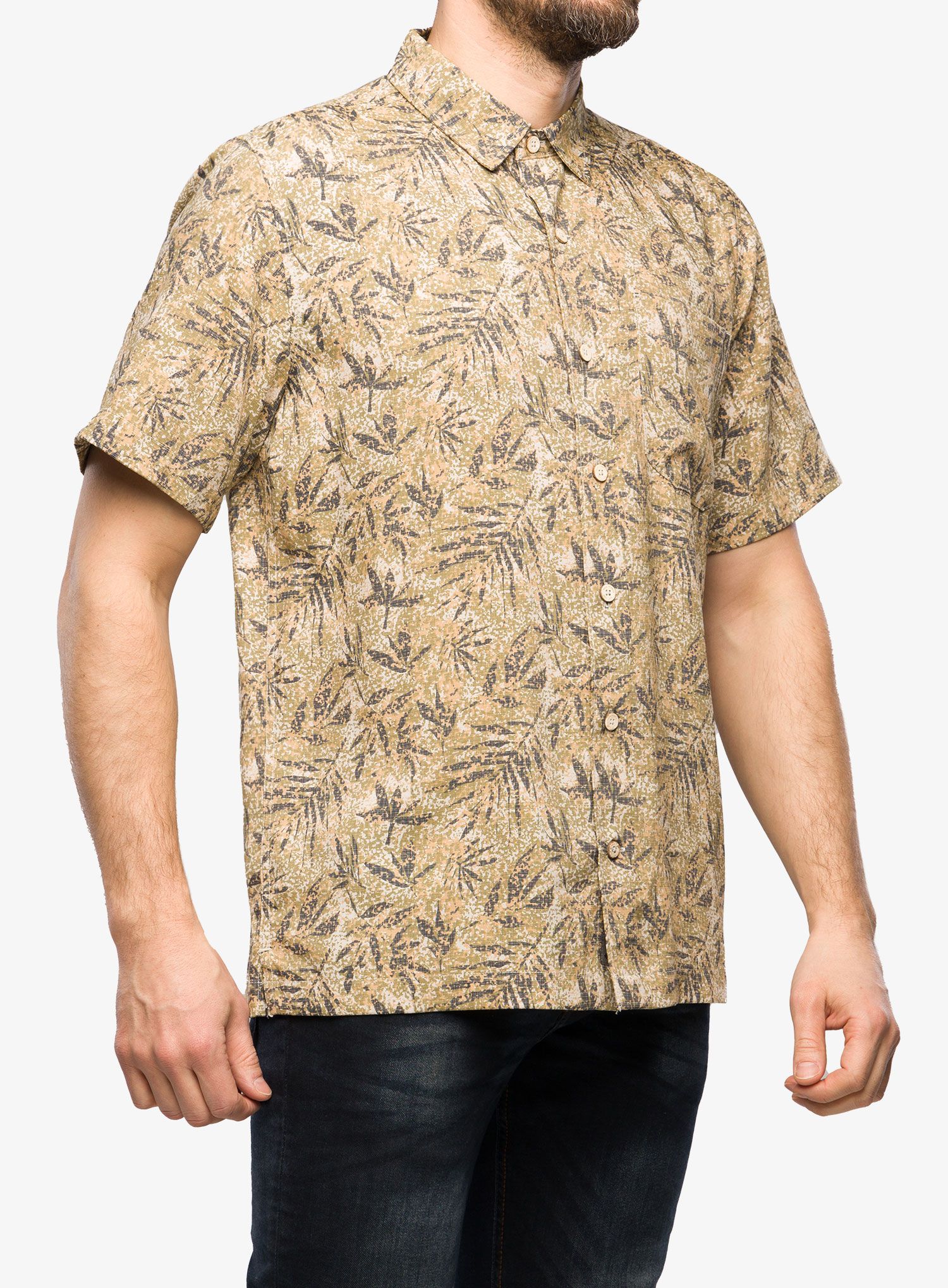 Putna košulja Royal Robbins Comino Leaf S/S - forest roble pt