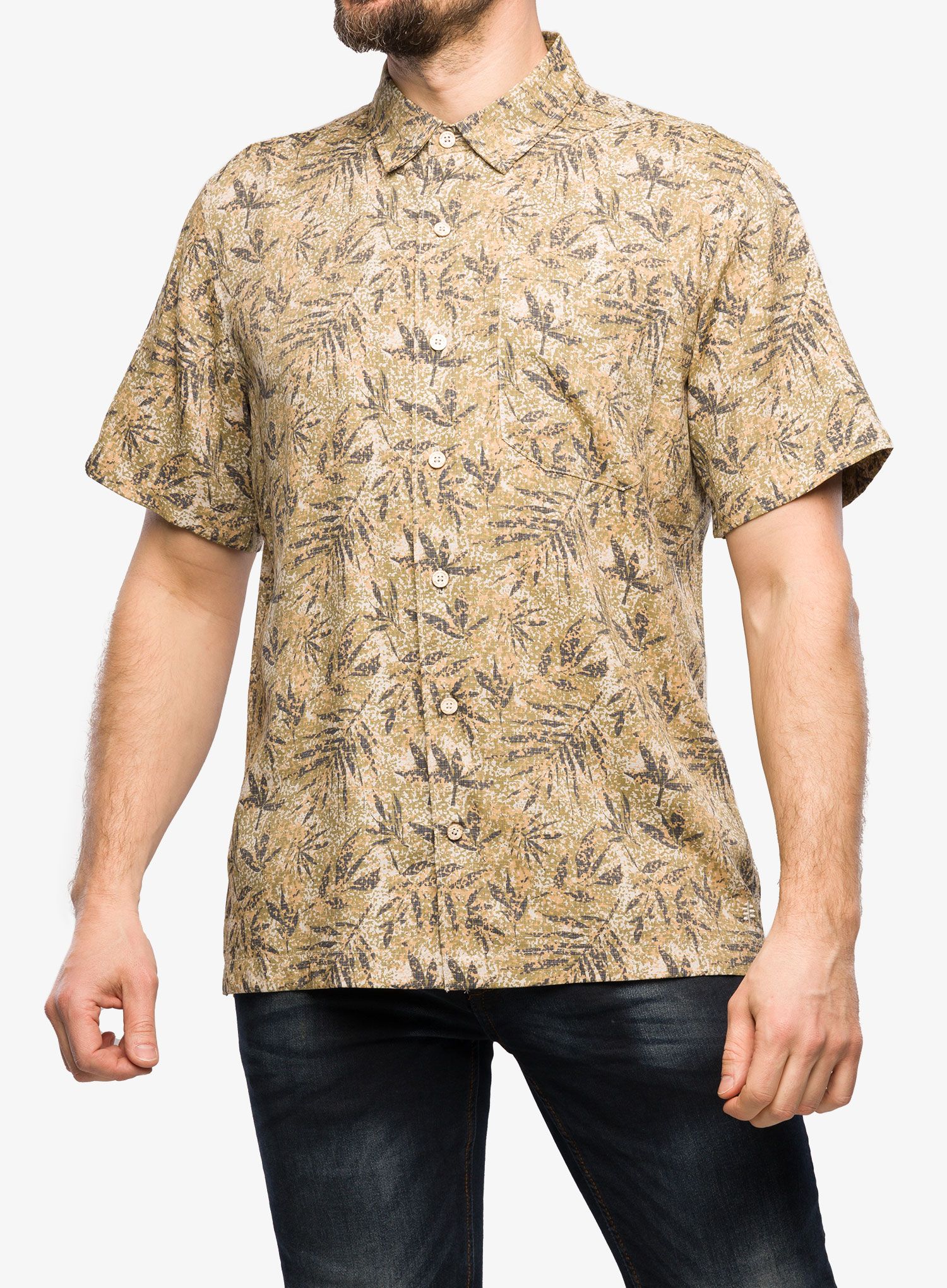 Putna košulja Royal Robbins Comino Leaf S/S - forest roble pt