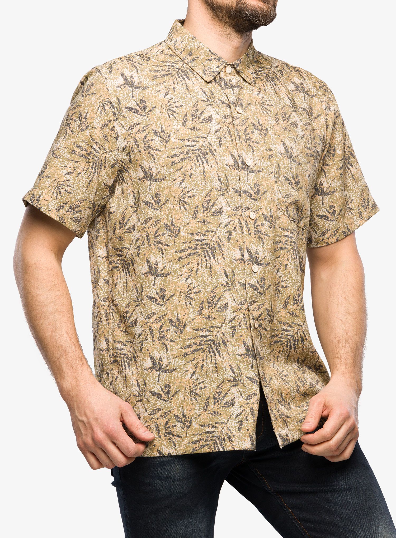 Putna košulja Royal Robbins Comino Leaf S/S - forest roble pt