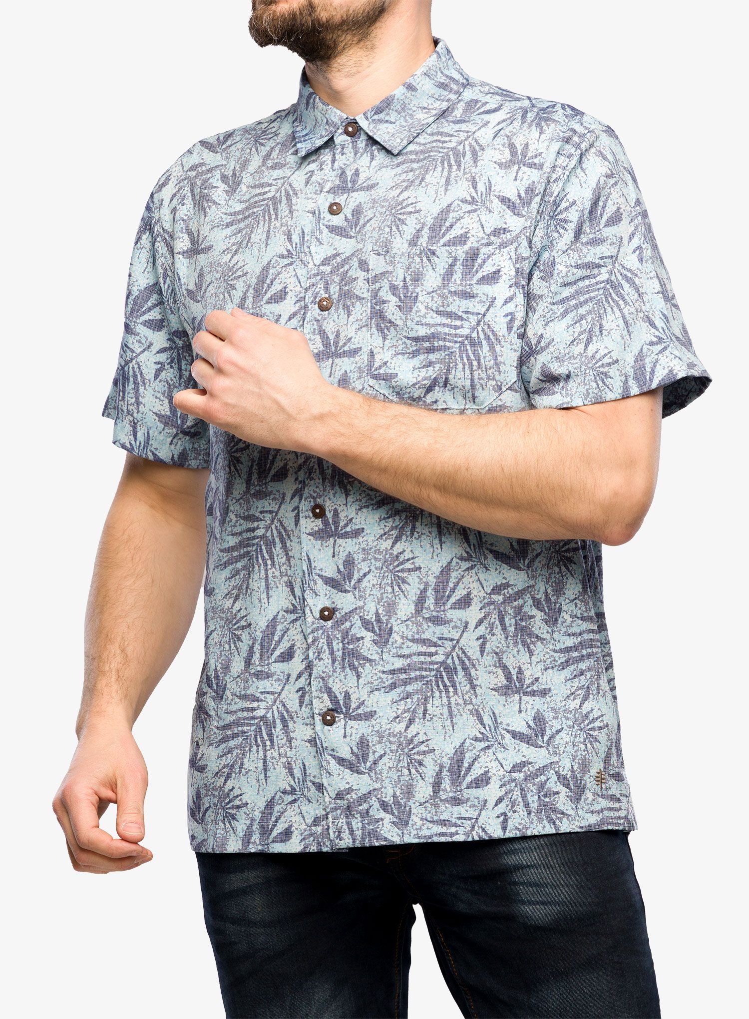Putna košulja Royal Robbins Comino Leaf S/S - sky blue roble pt