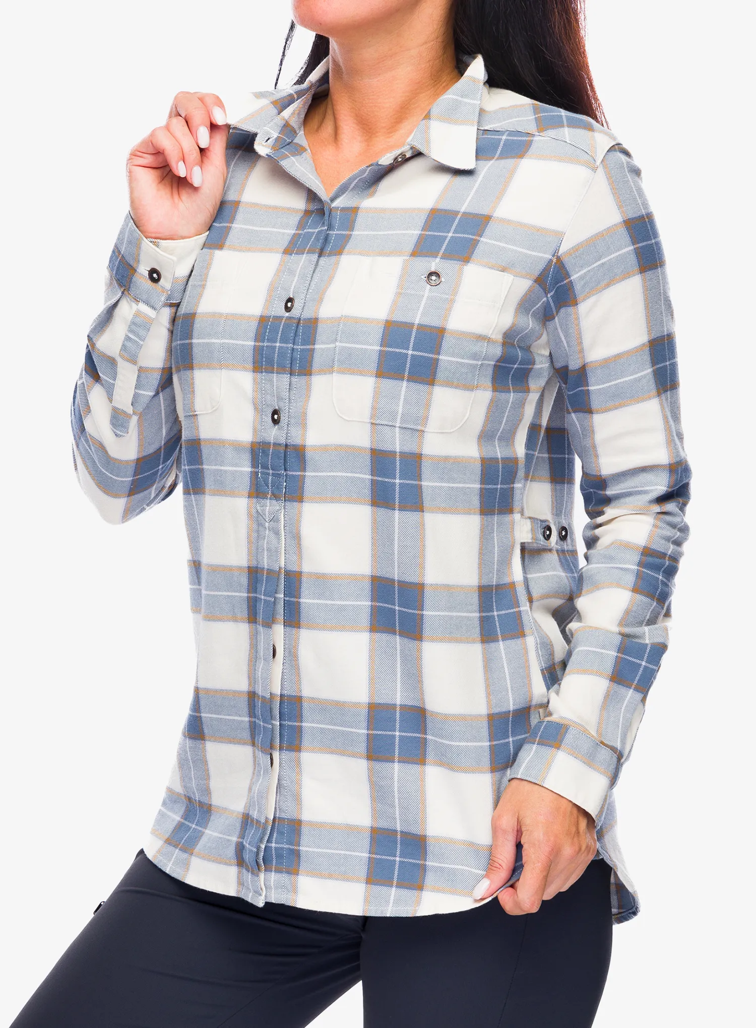 Ženska planinarska košulja Royal Robbins Lieback Flex Tunic LS - dark harbor runyon pld
