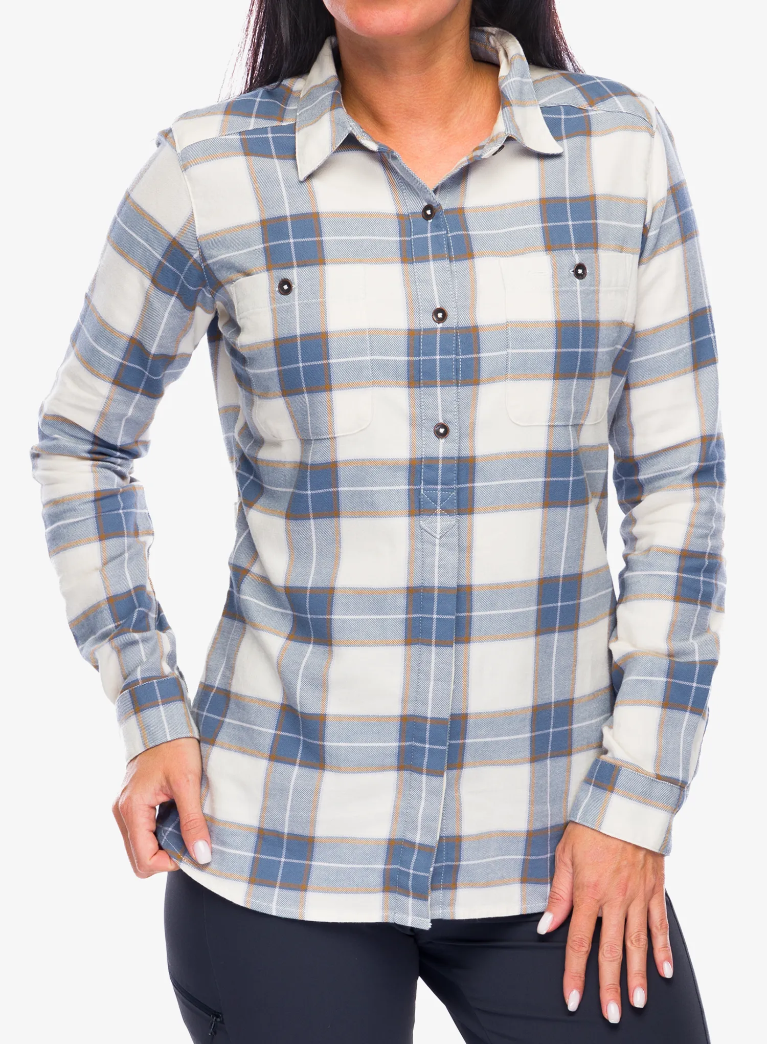 Ženska planinarska košulja Royal Robbins Lieback Flex Tunic LS - dark harbor runyon pld