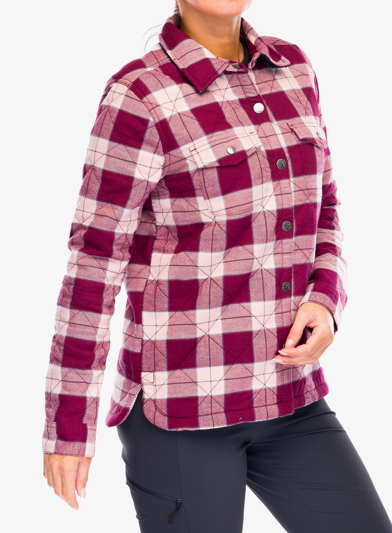 Ženska planinarska košulja Royal Robbins Snowcap Lined Flannel LS - burnt grape runyon pld