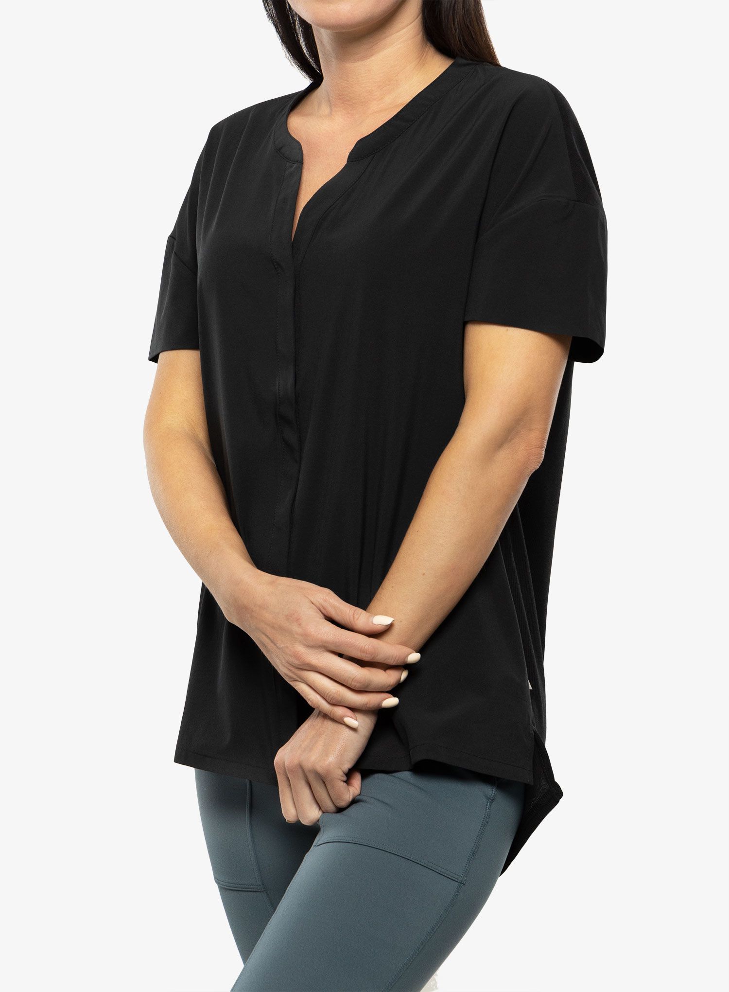 Ženska putna košulja Royal Robbins Spotless Evolution S/S - jet black