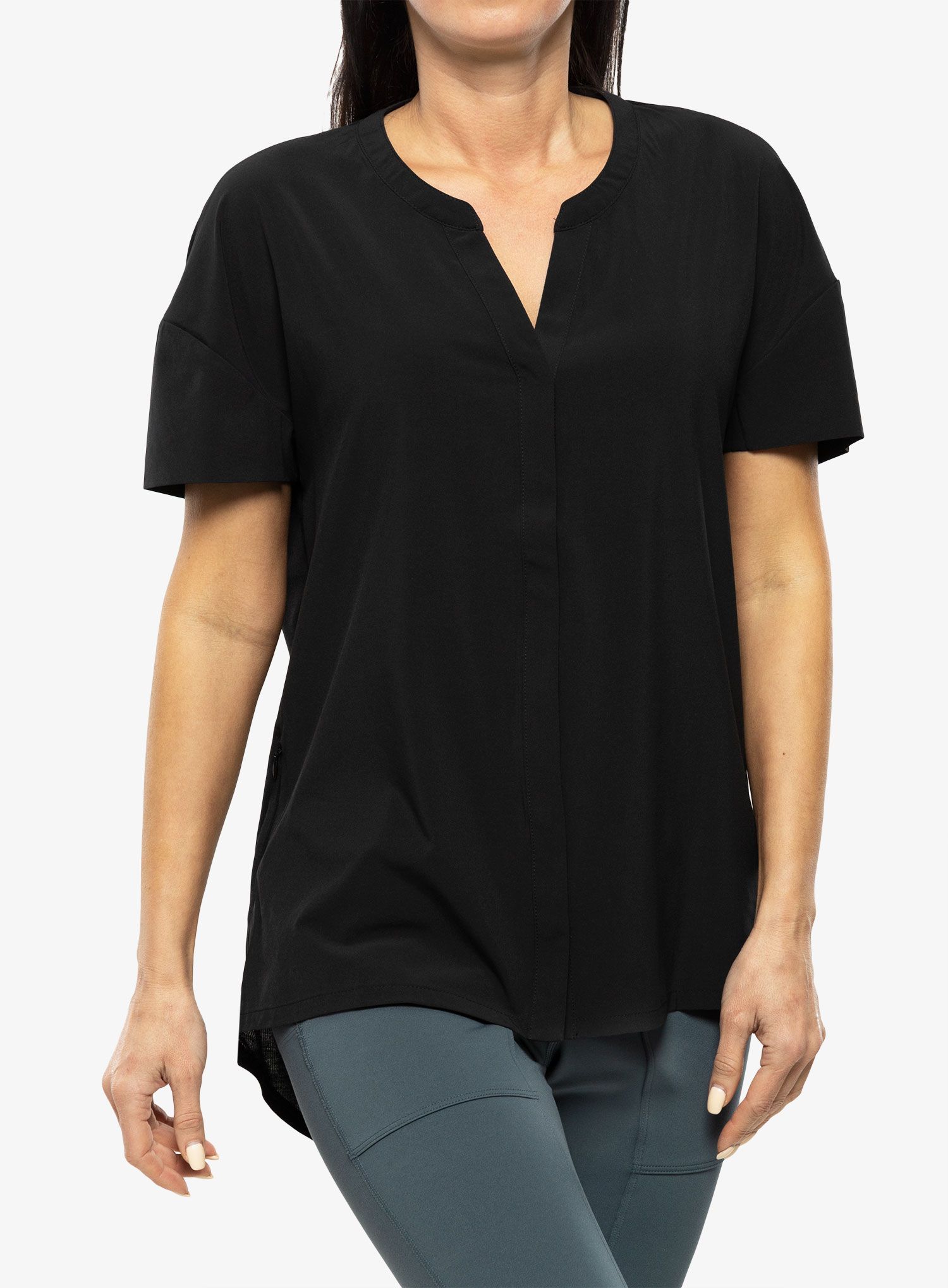 Ženska putna košulja Royal Robbins Spotless Evolution S/S - jet black