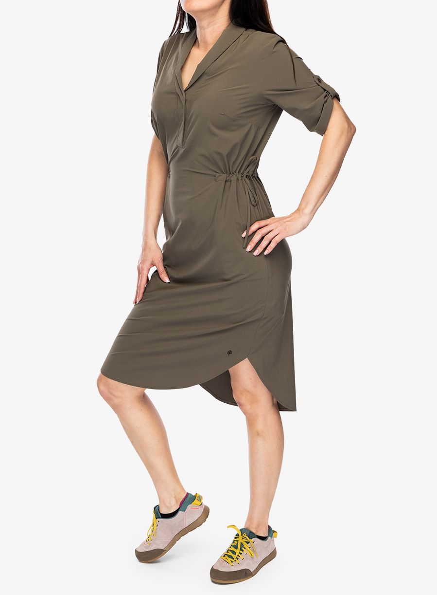 Turistička haljina Royal Robbins Spotless Traveler Dress S/S - everglade