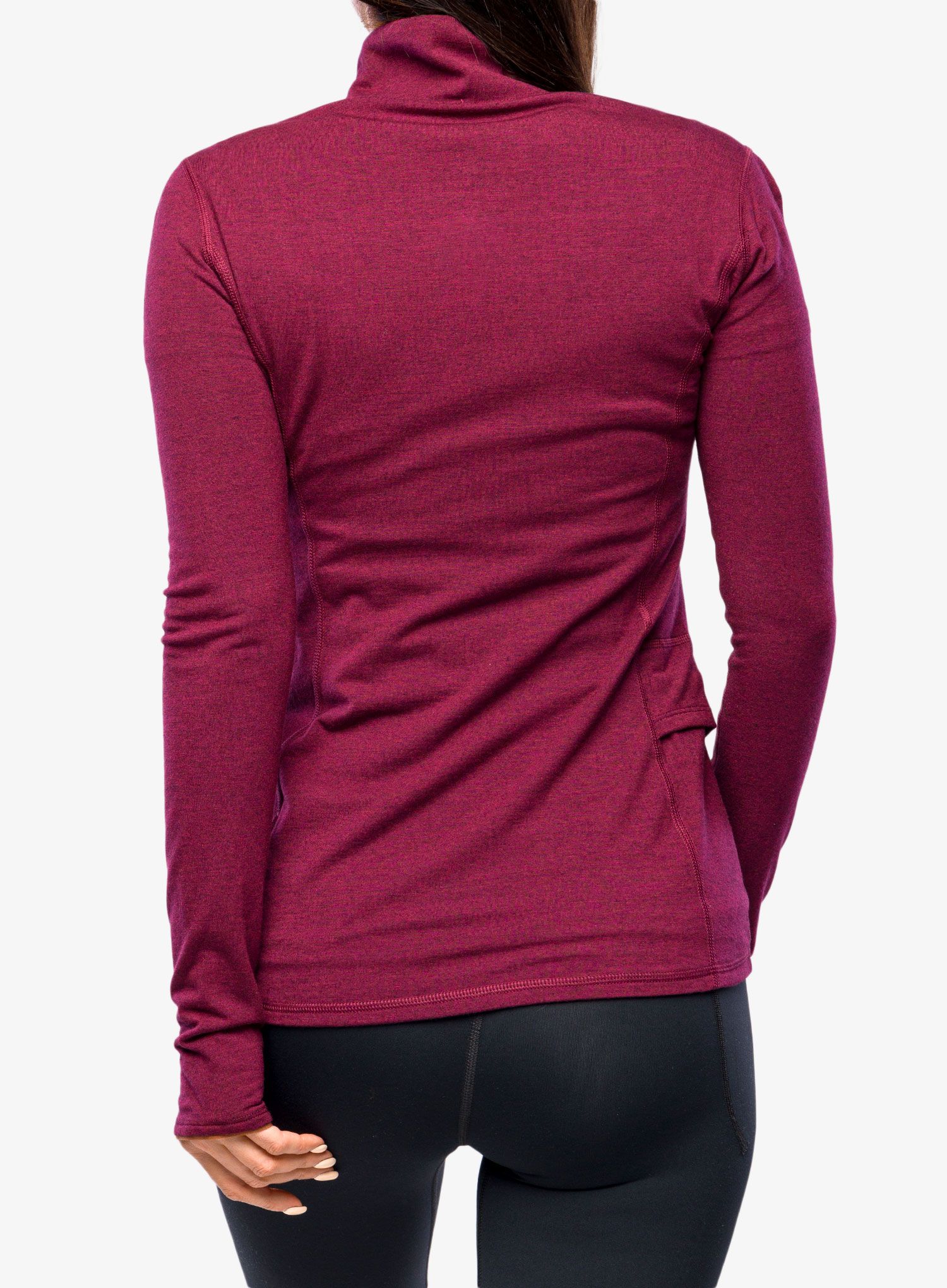 Ženska dukserica Royal Robbins Venturelayer 200 1/4 Zip LS - burnt grape htr