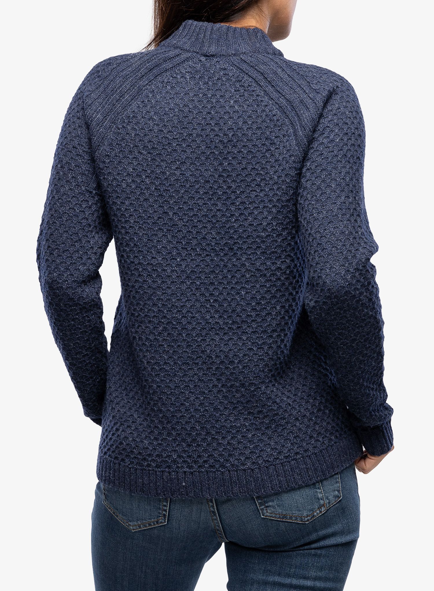 Ženski džemper Royal Robbins Westlands Chunky Mock Neck - deep blue