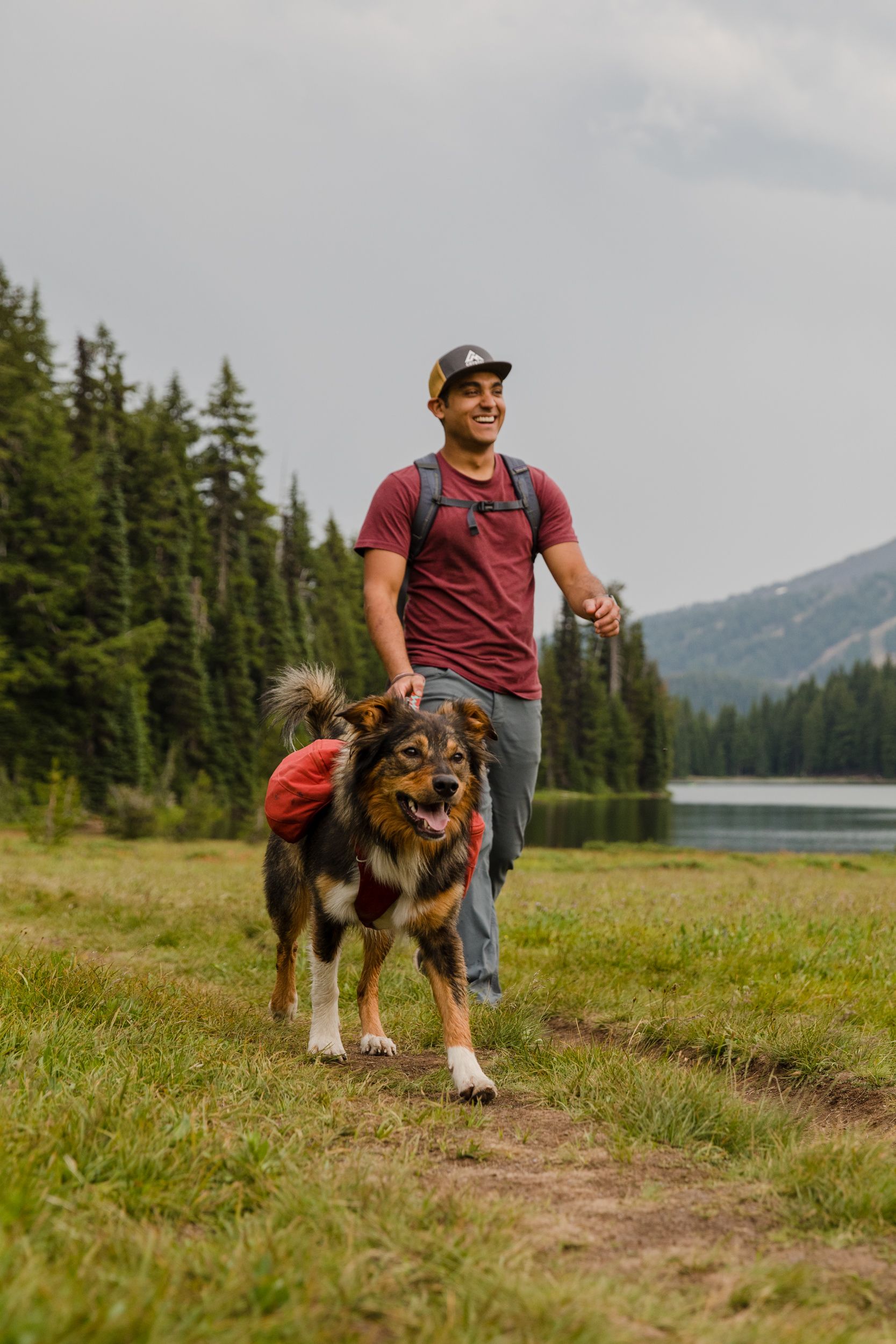 Ruksak za psa Ruffwear Front Range Day Pack - red clay