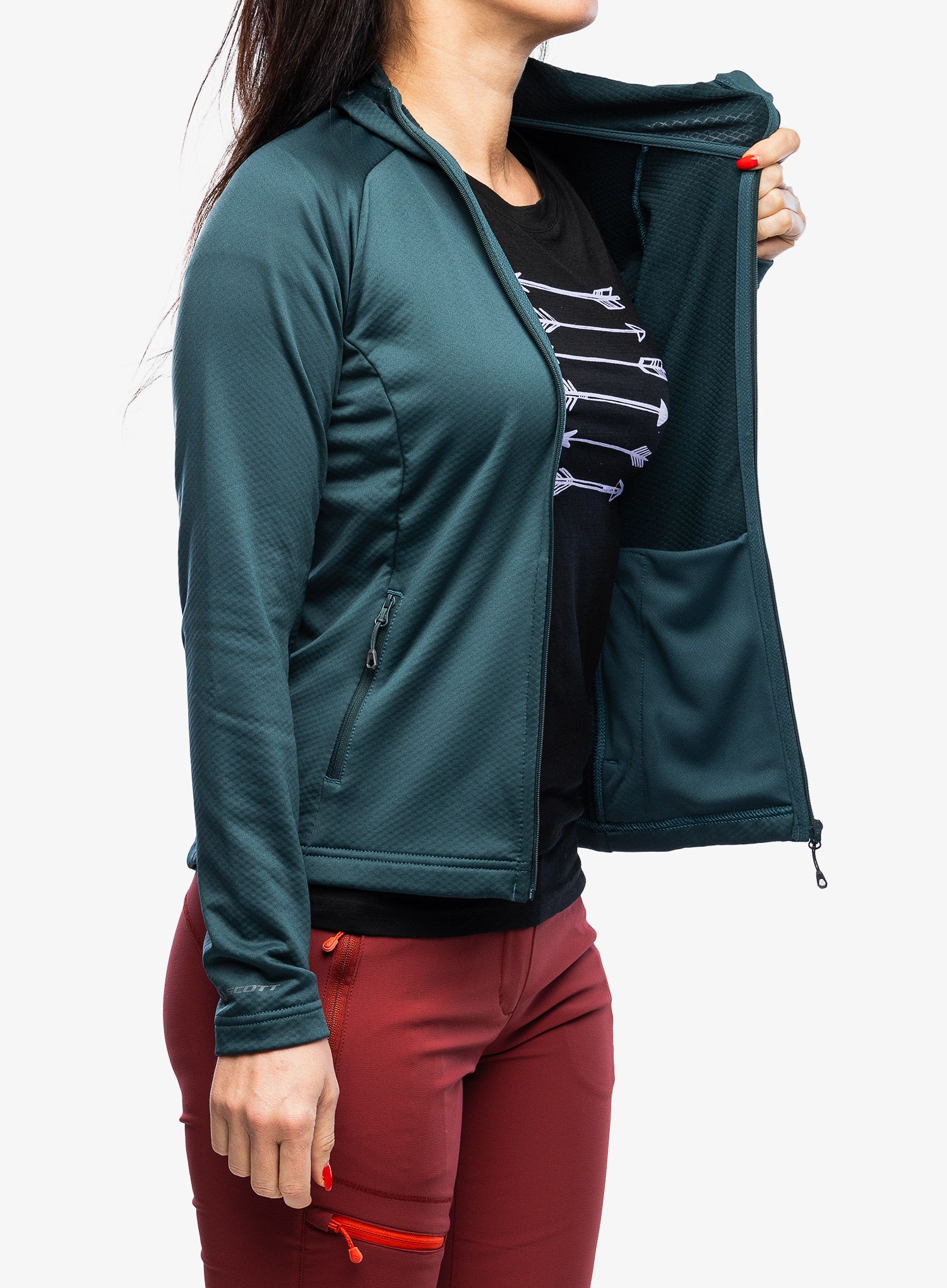 Ženska dukserica od flisa SCOTT Defined Tech Hoody - green