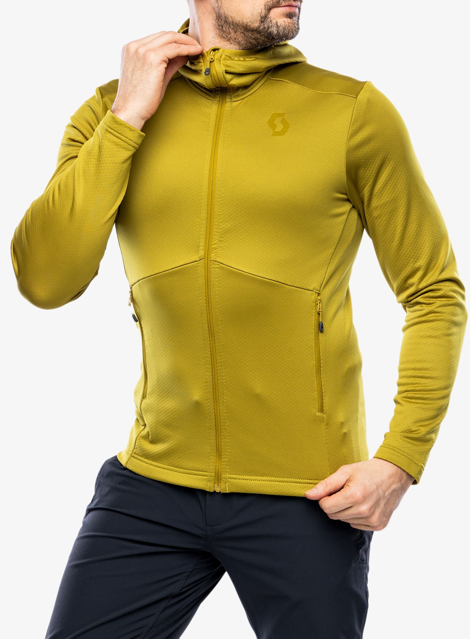 Dukserica od flisa SCOTT Defined Tech Hoody - savanna green