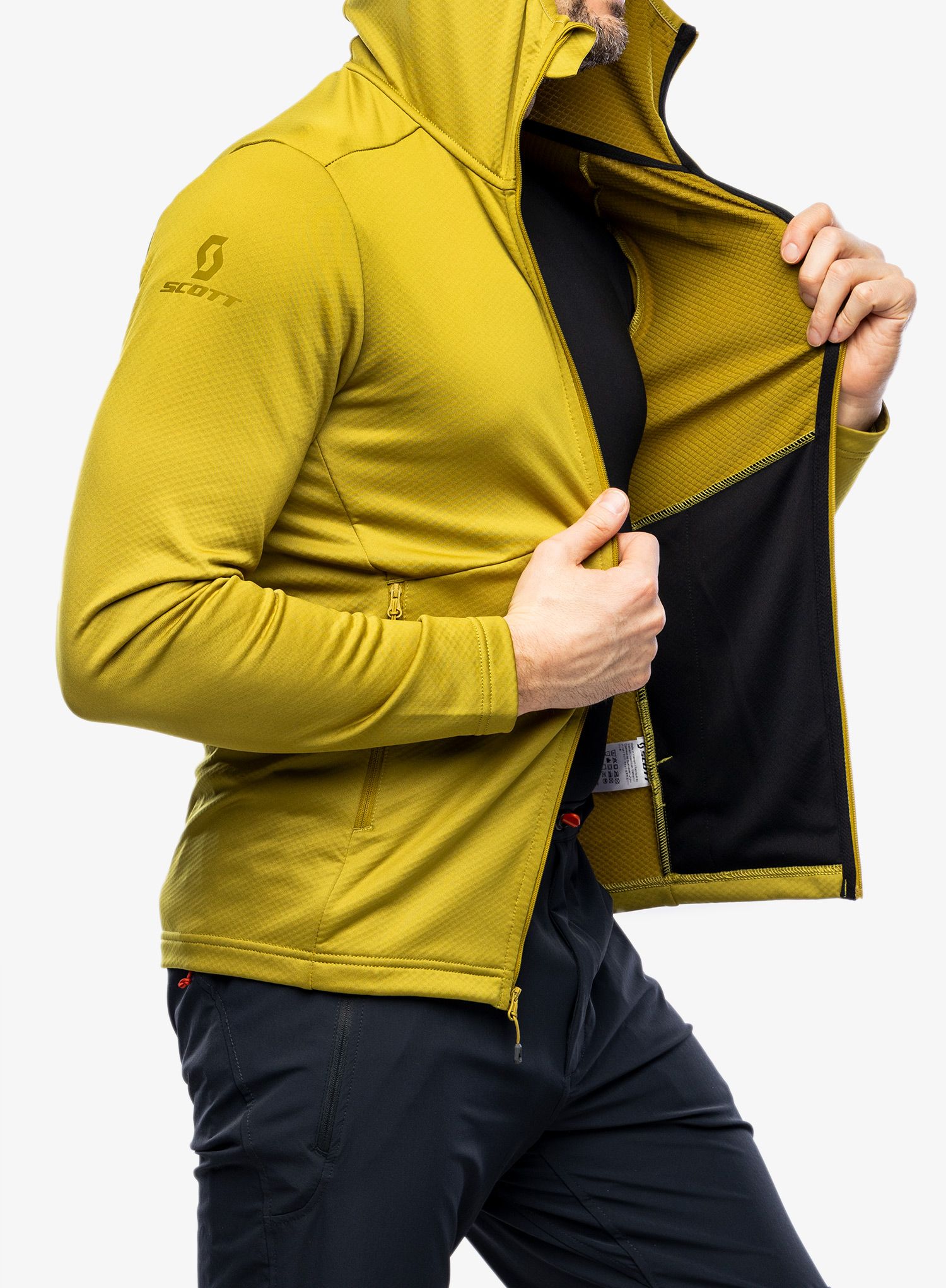 Dukserica od flisa SCOTT Defined Tech Hoody - savanna green