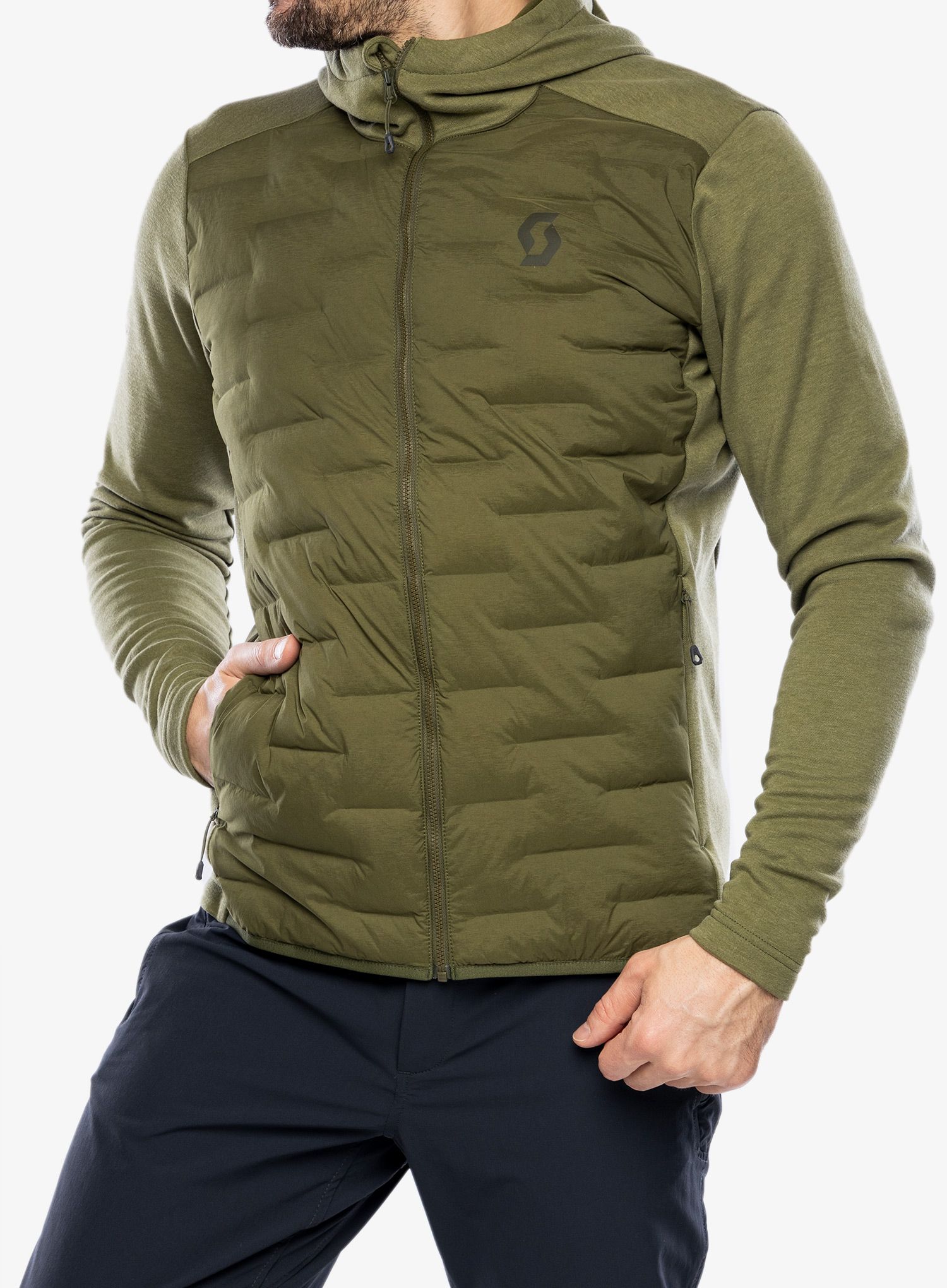 Jakna SCOTT Defined Warm Hybrid Hoody - fir green