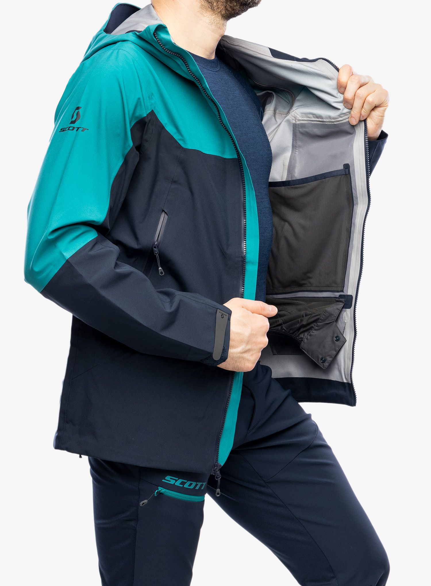 Kišna jakna SCOTT Explorair 3L Jacket - winter green/dark blue