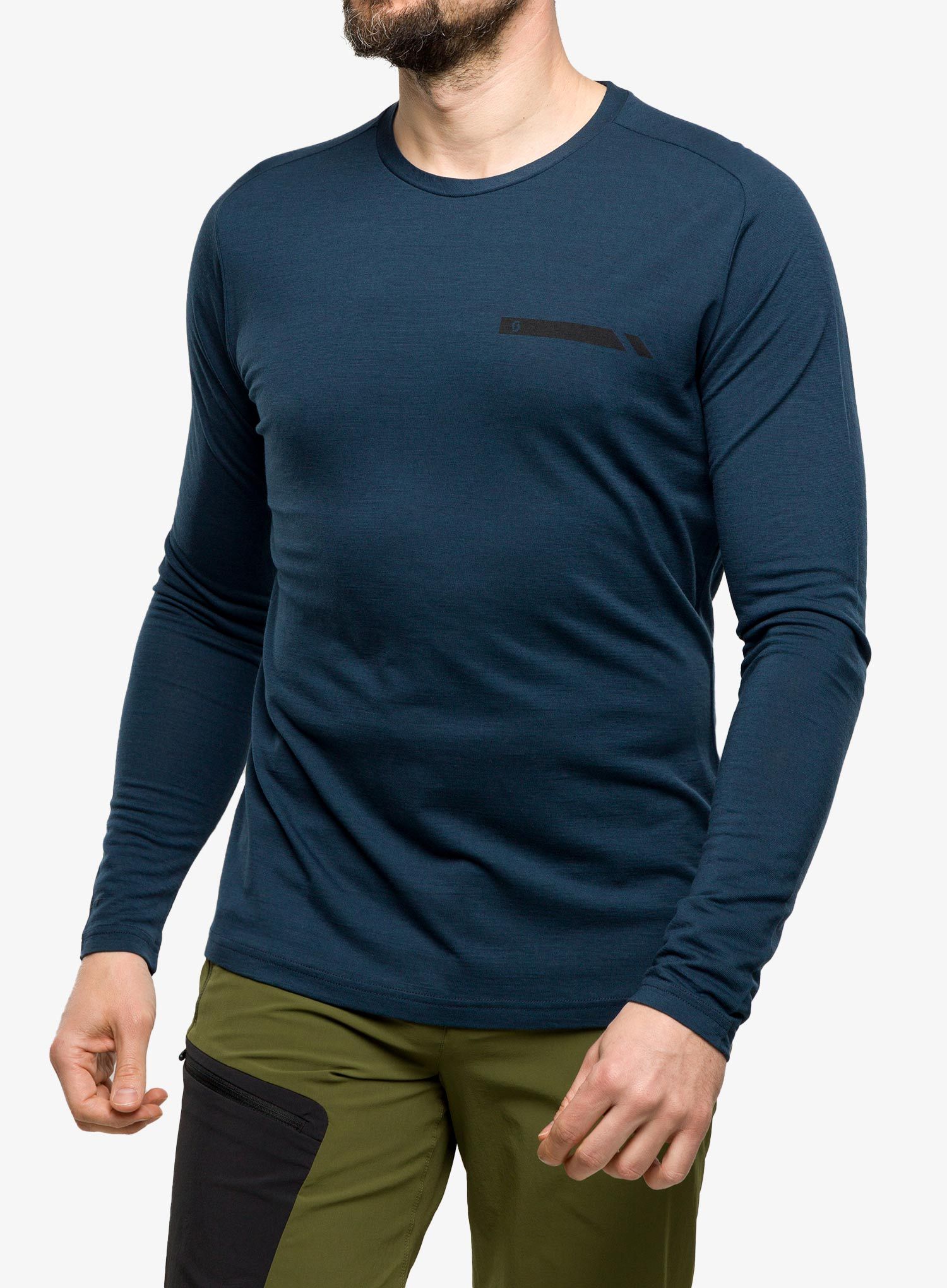Dukserica za trčanje SCOTT Defined Merino L/S - metal blue