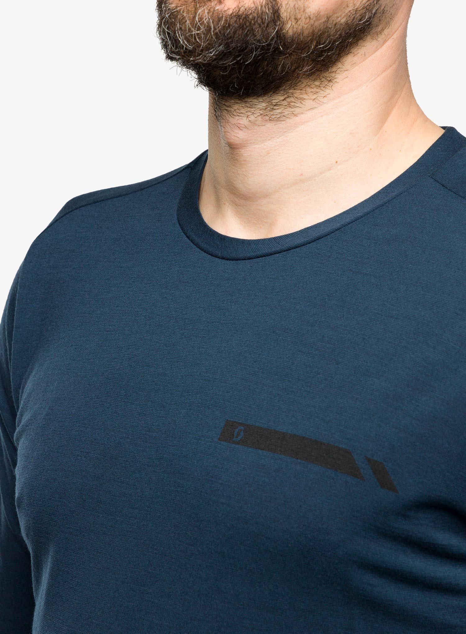 Dukserica za trčanje SCOTT Defined Merino L/S - metal blue
