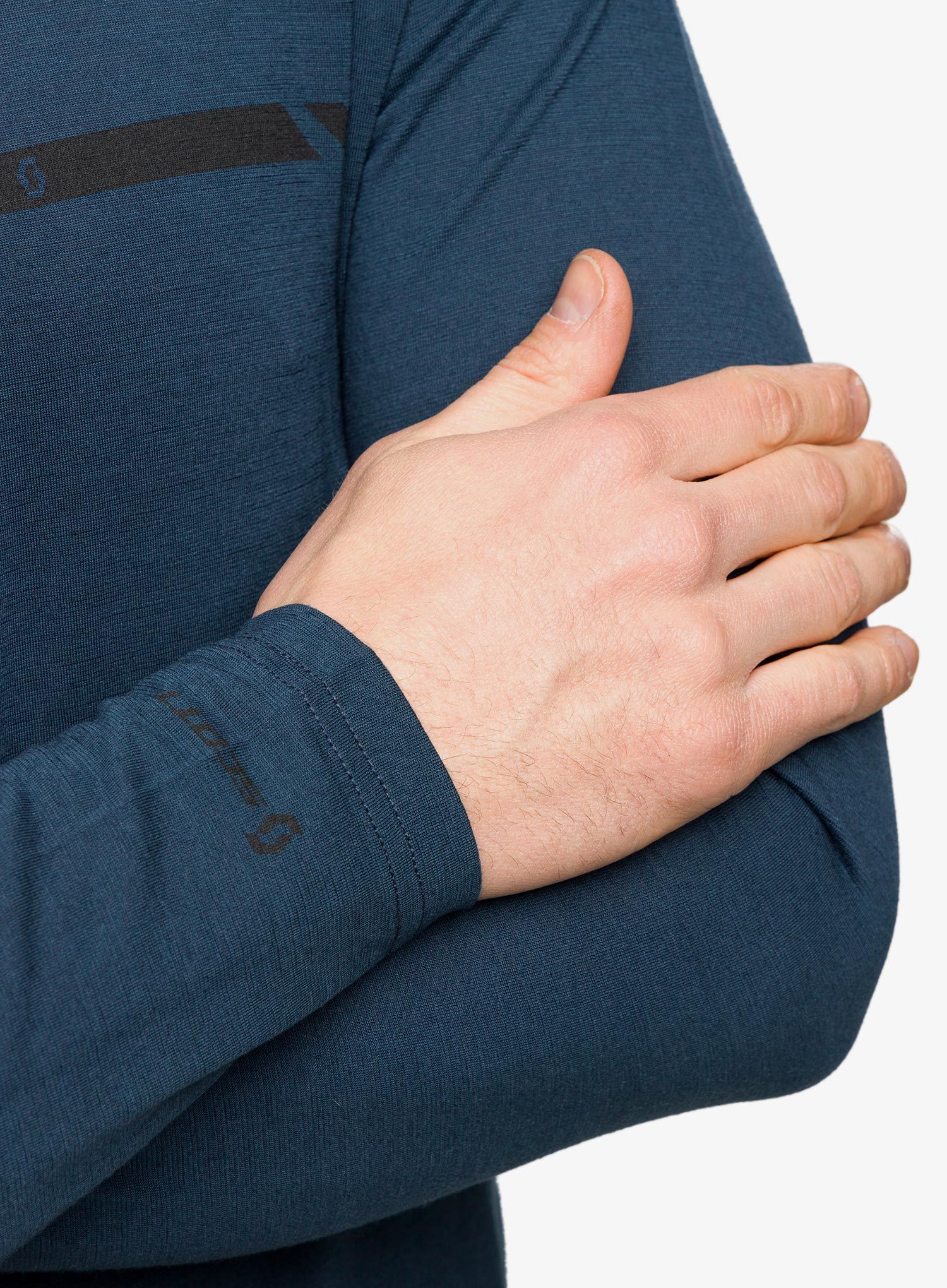 Dukserica za trčanje SCOTT Defined Merino L/S - metal blue