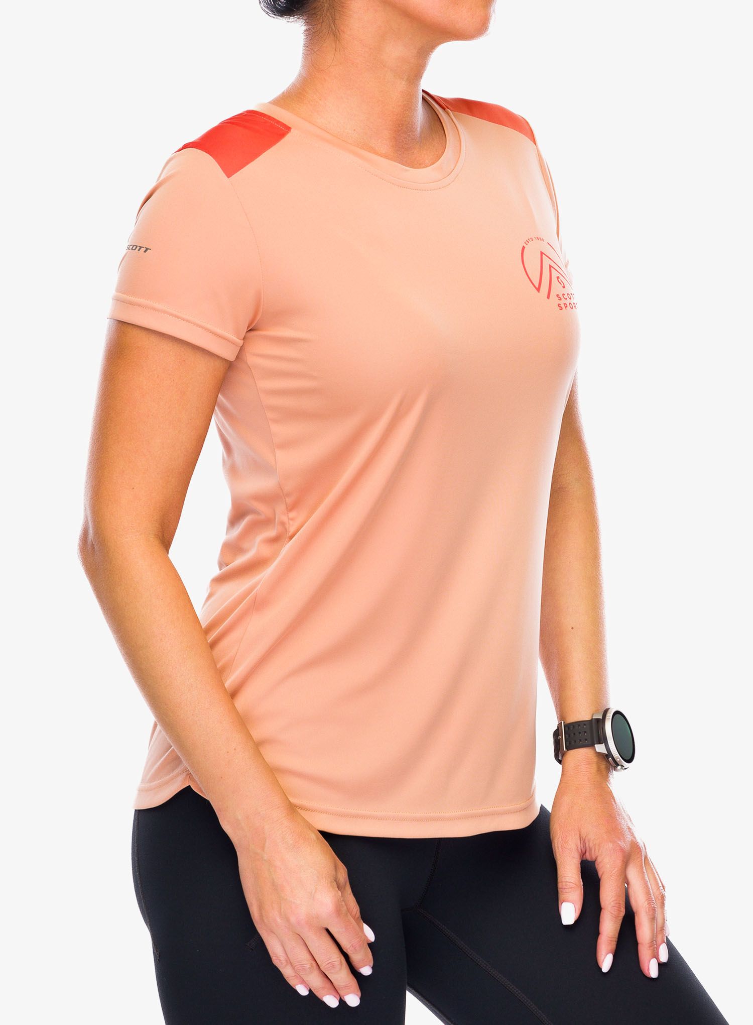 Ženska majica za trčanje SCOTT Endurance Tech S/S - braze orange