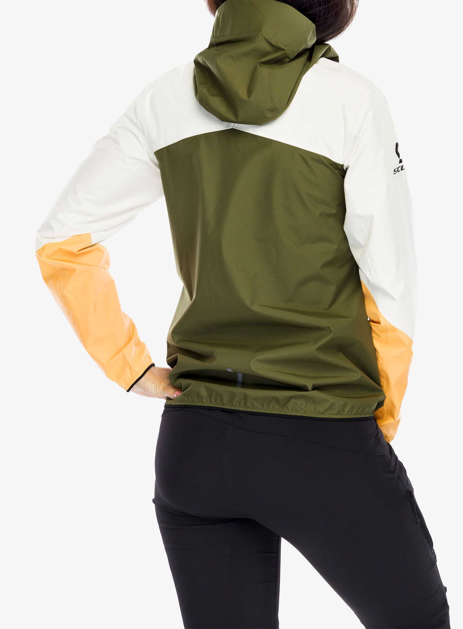 Ženska kišna jakna SCOTT Explorair Light Dryo 2.5L - fir greensoft yellow