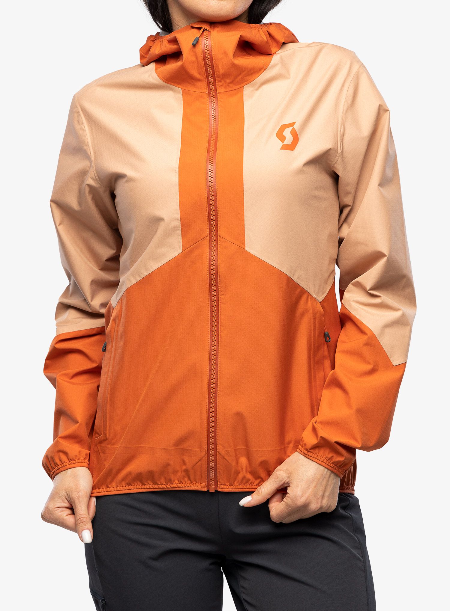 Ženska kišna jakna SCOTT Explorair Light Dryo 2.5L - orange/rose