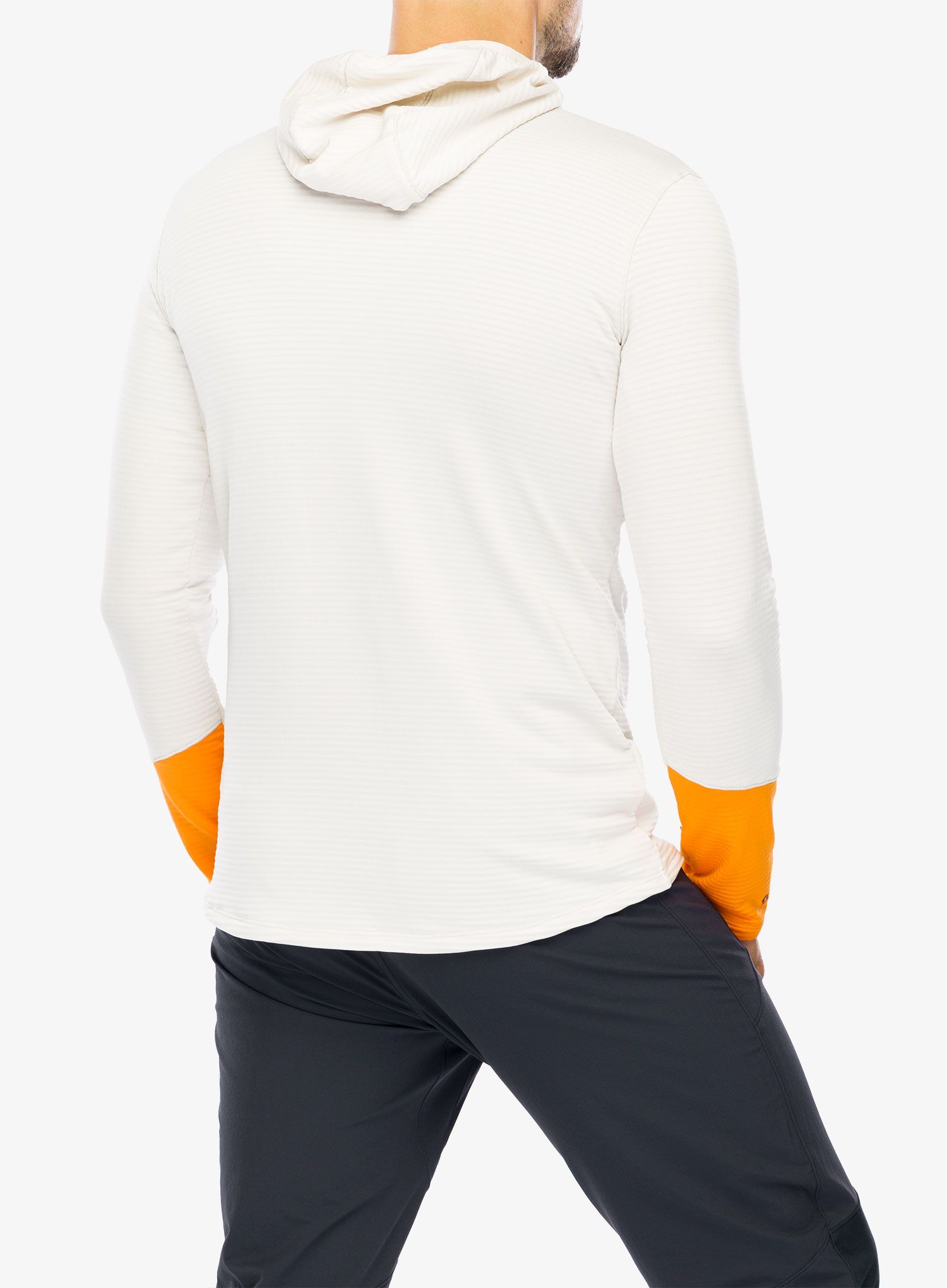 Dukserica od flisa SCOTT Hoody Defined Light - dust white/flash orange
