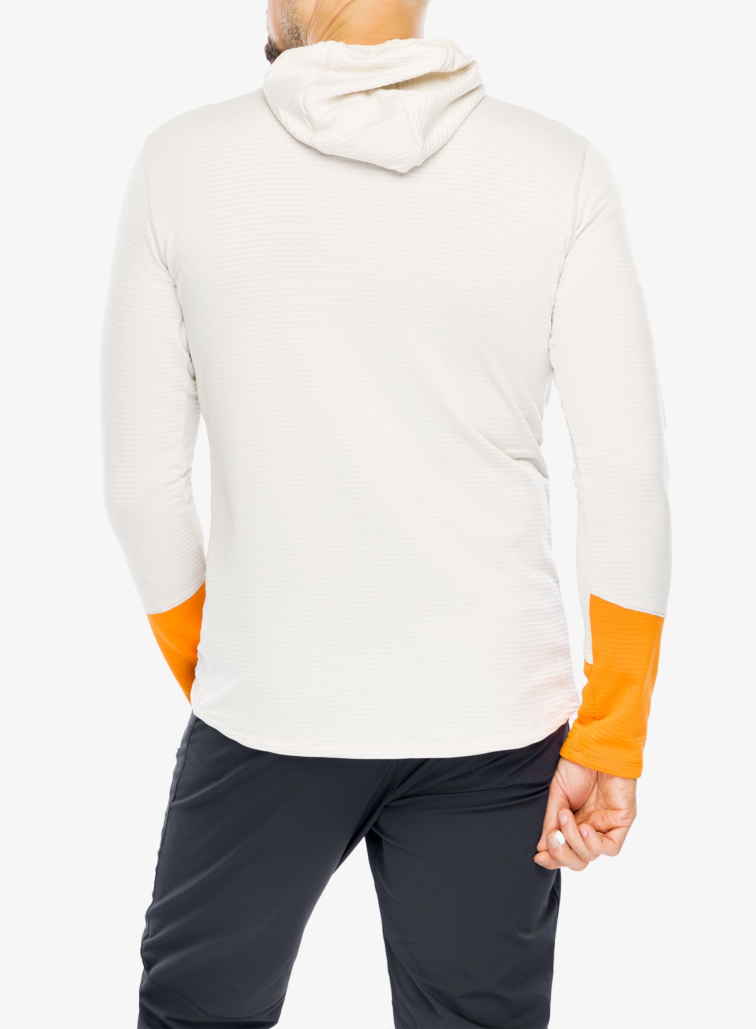 Dukserica od flisa SCOTT Hoody Defined Light - dust white/flash orange
