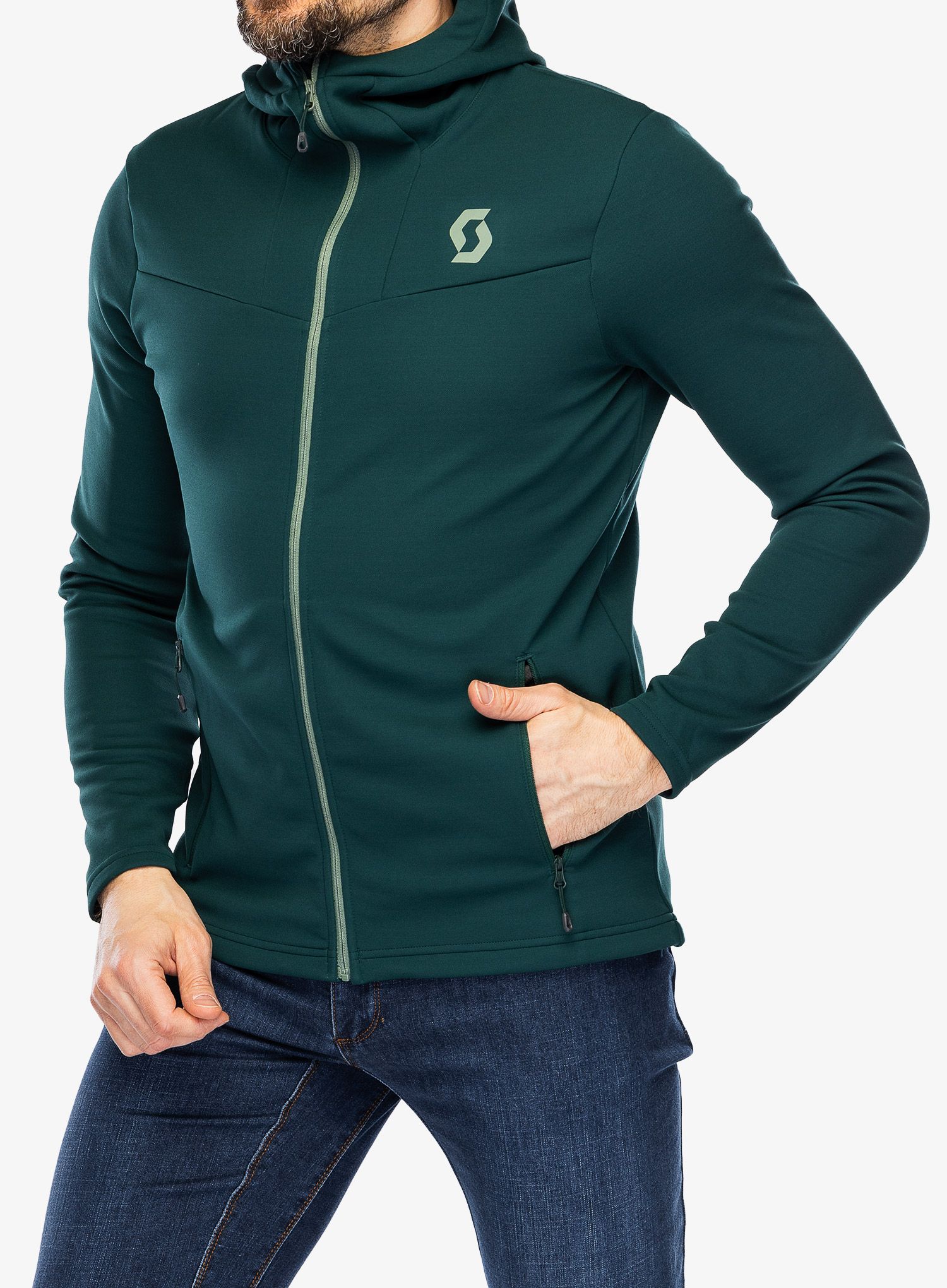 Trekking dukserica SCOTT Hoody Defined Mid - lush green