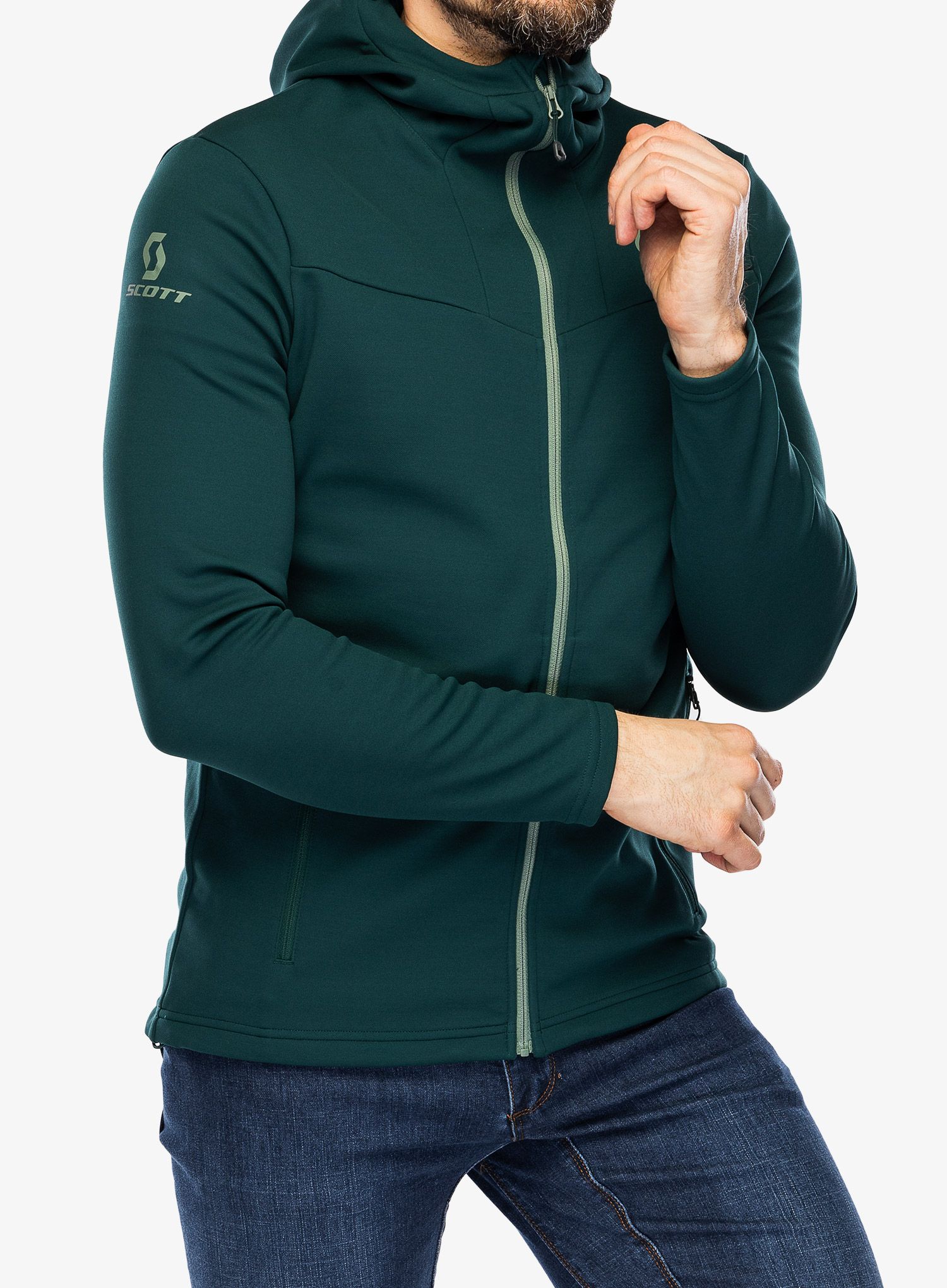 Trekking dukserica SCOTT Hoody Defined Mid - lush green