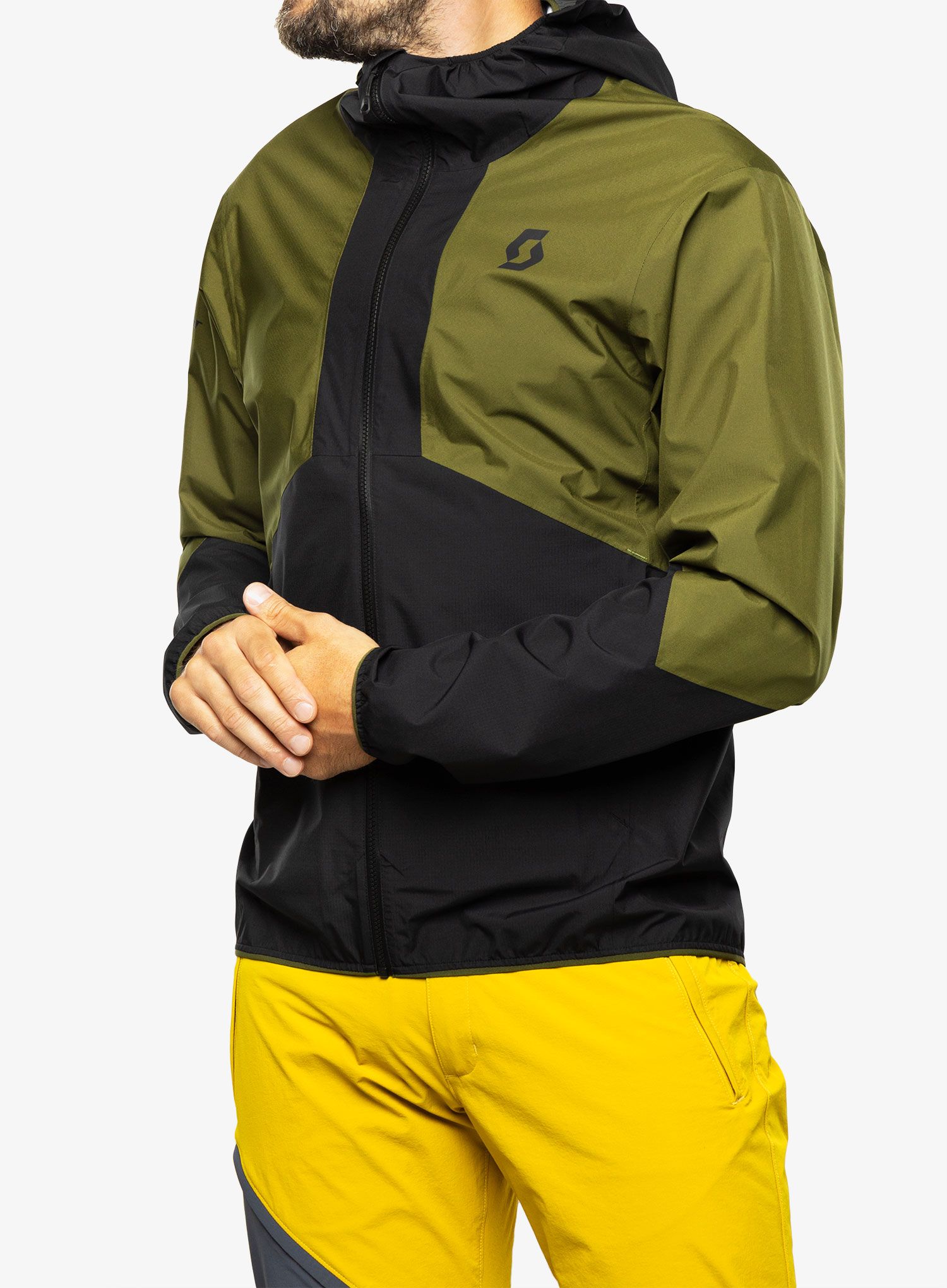Kišna jakna SCOTT Jacket Explorair Light 2.5L - black/fir green