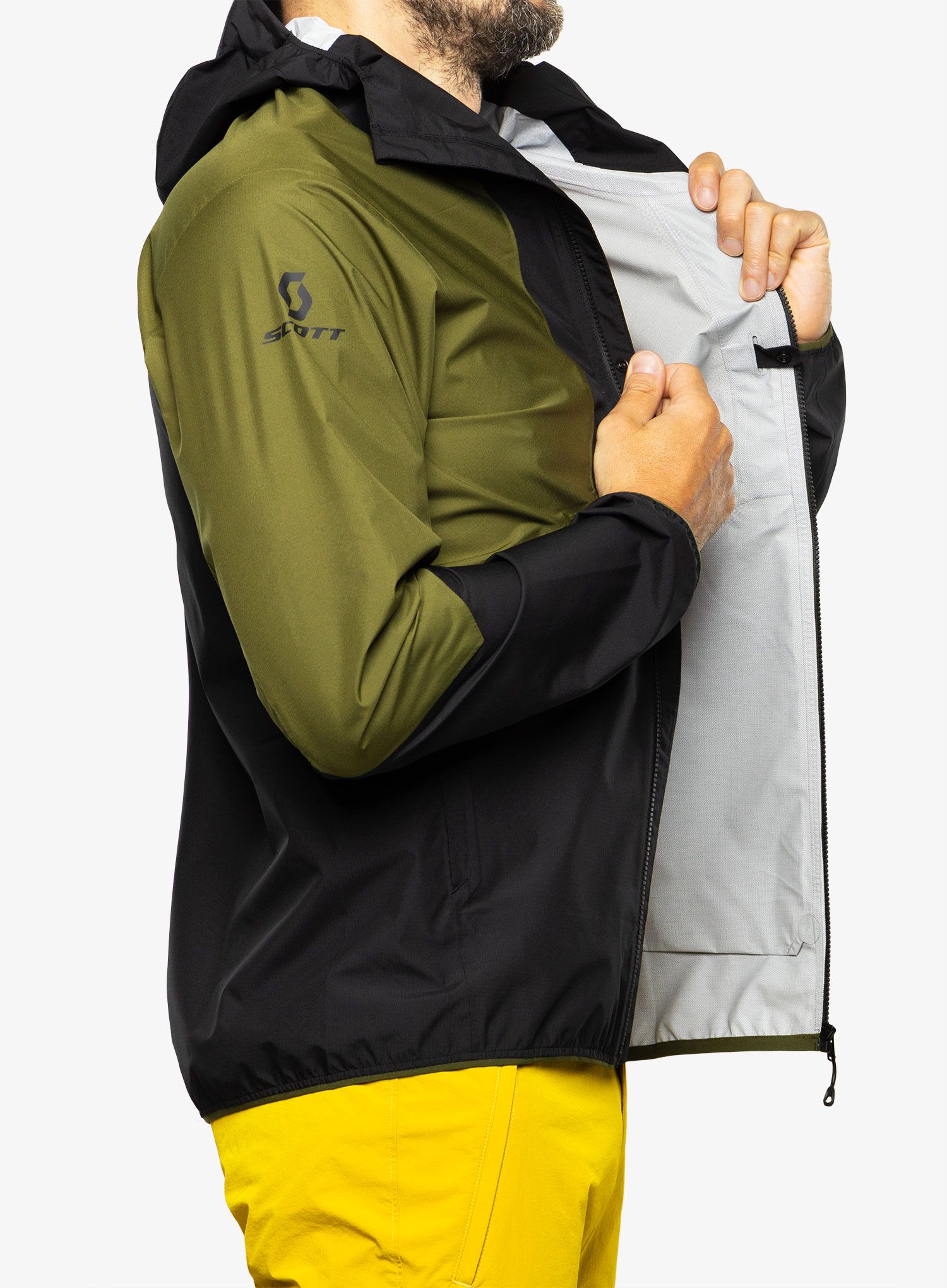 Kišna jakna SCOTT Jacket Explorair Light 2.5L - black/fir green
