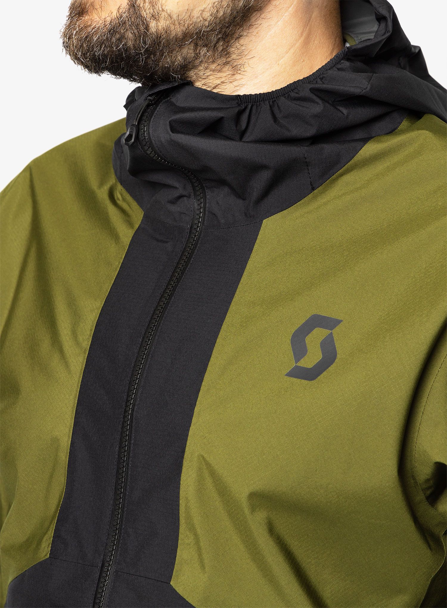 Kišna jakna SCOTT Jacket Explorair Light 2.5L - black/fir green