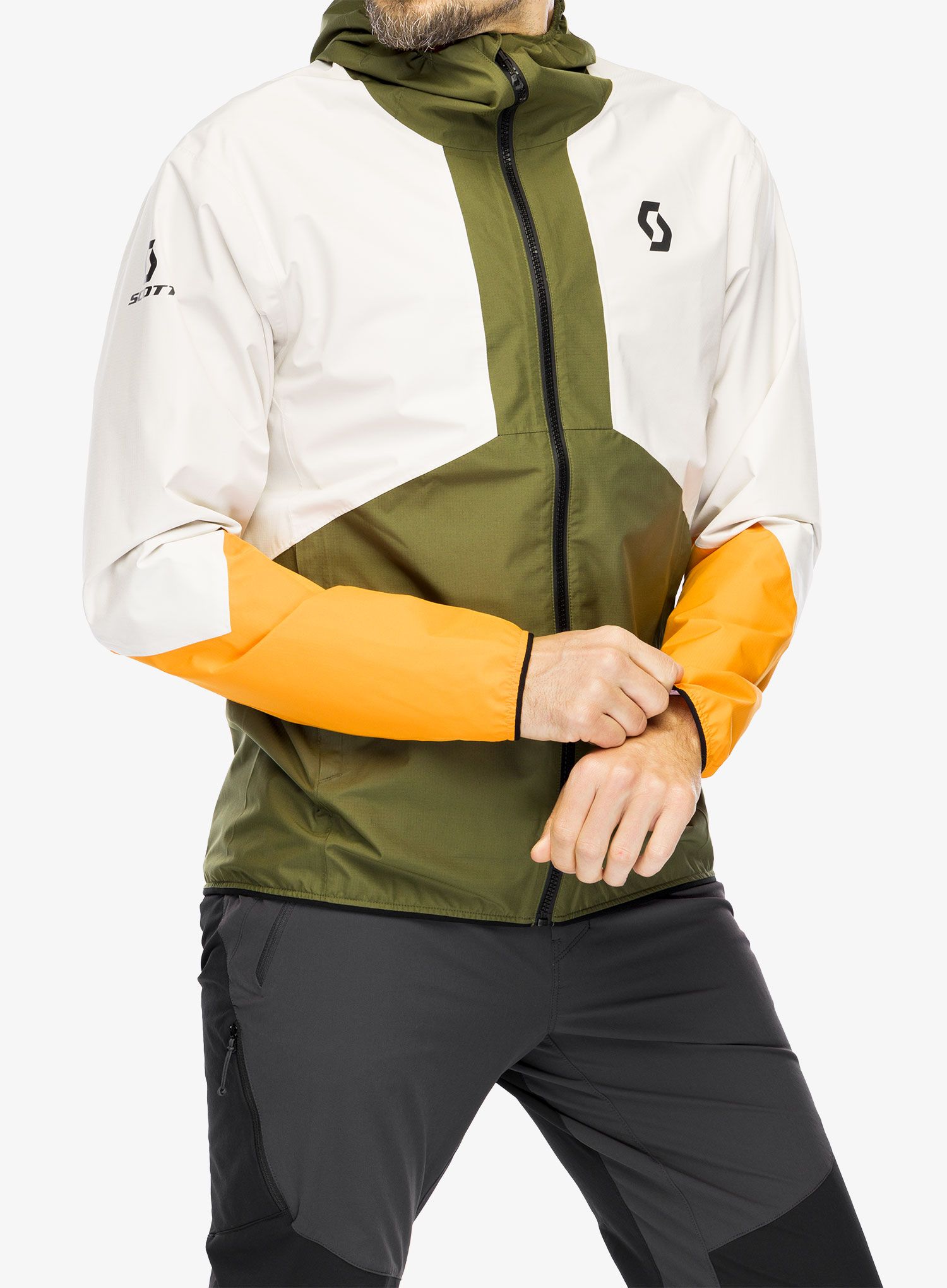 Kišna jakna SCOTT Jacket Explorair Light 2.5L - green/dust white