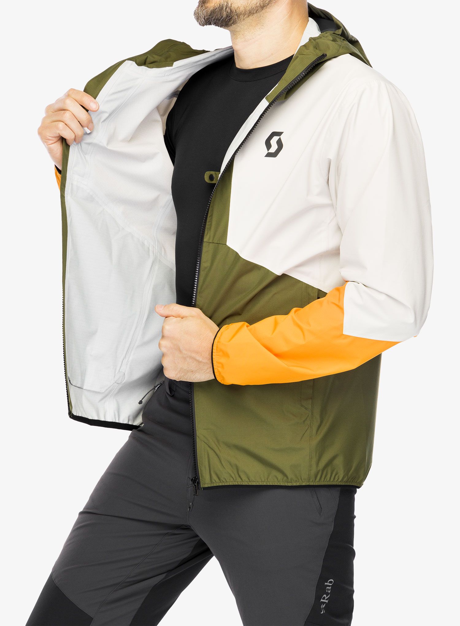 Kišna jakna SCOTT Jacket Explorair Light 2.5L - green/dust white