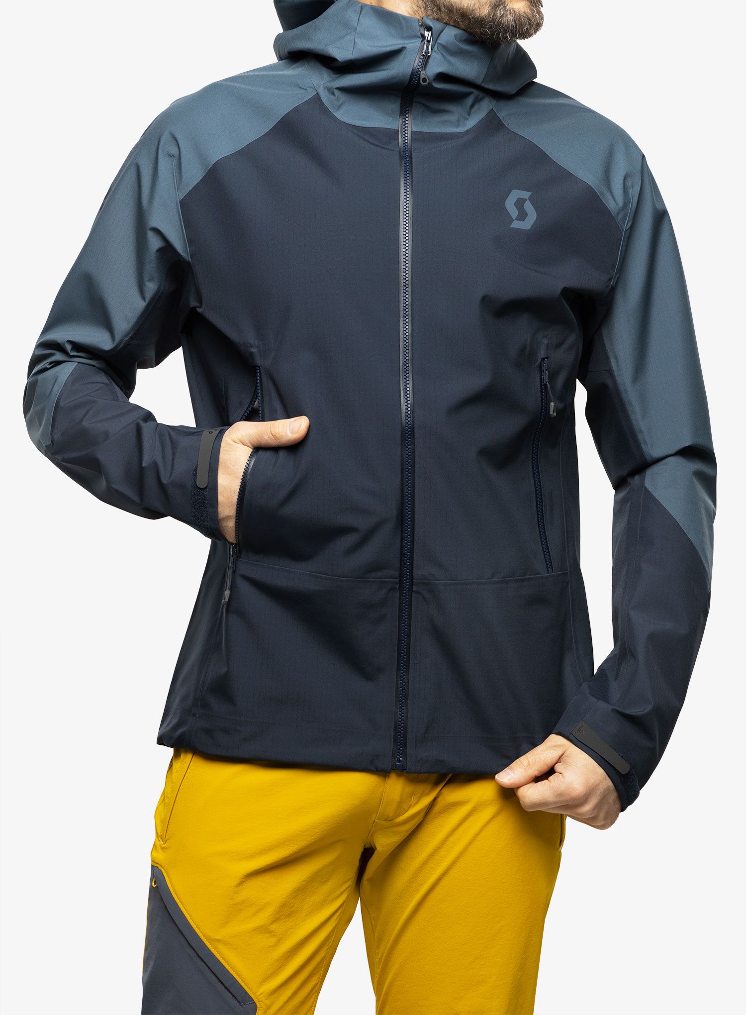 Kišna jakna SCOTT Jacket Explorair Light Dryo 3L - metal/blue