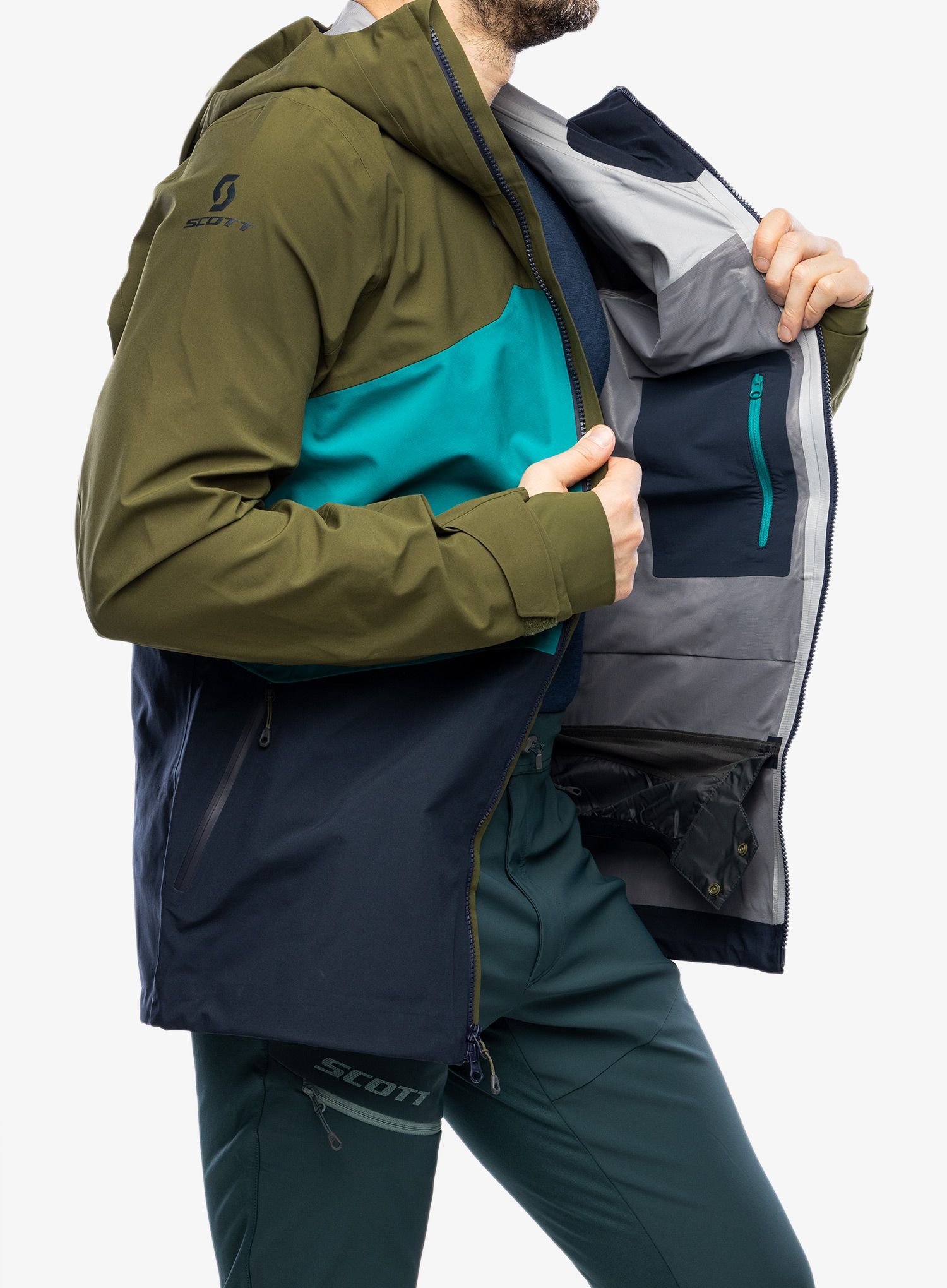 Jakna SCOTT Jacket Vertic 3L - fir green/winter green