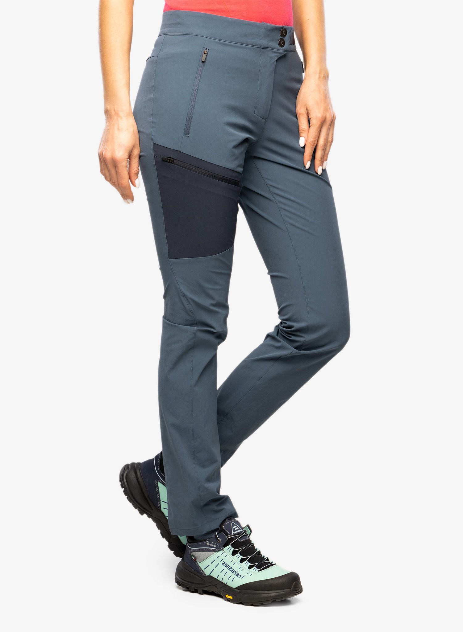 Ženske planinarske hlače SCOTT Pant Explorair Light - metal blue/dark blue
