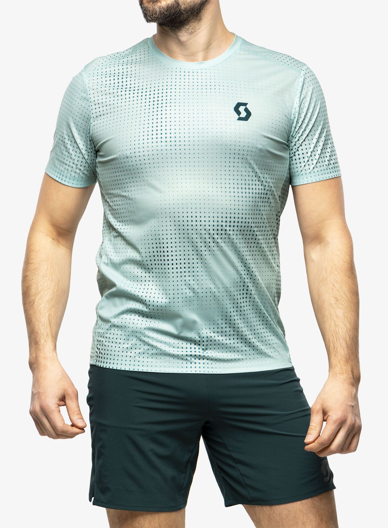 Majica za trčanje SCOTT RC Run S/S - mineral green/aruba green