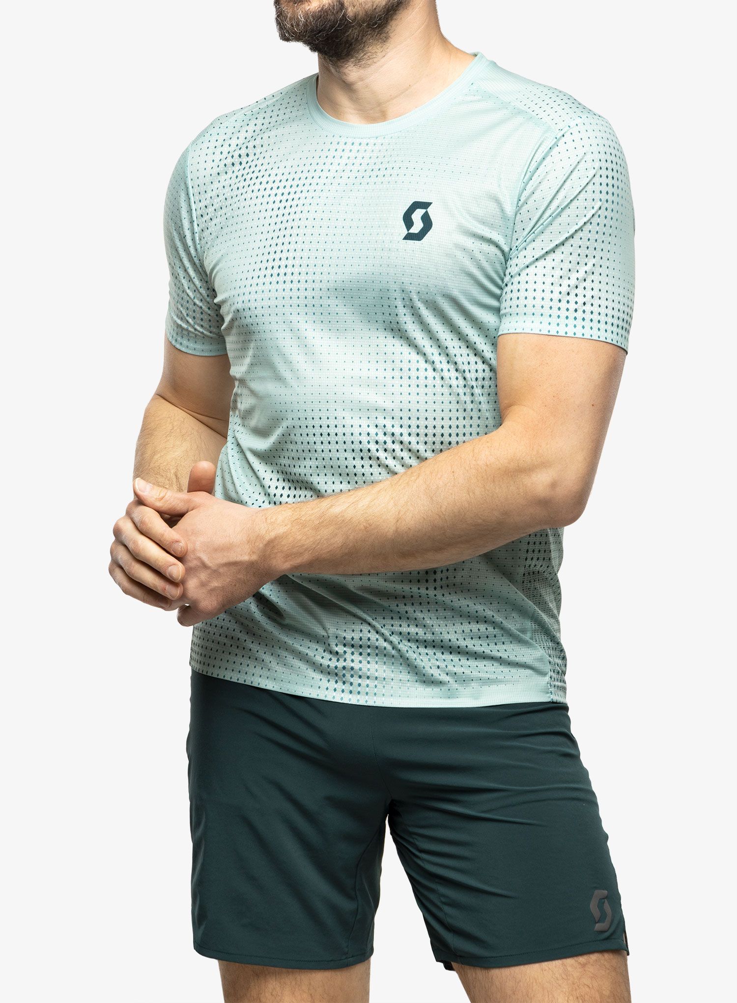 Majica za trčanje SCOTT RC Run S/S - mineral green/aruba green