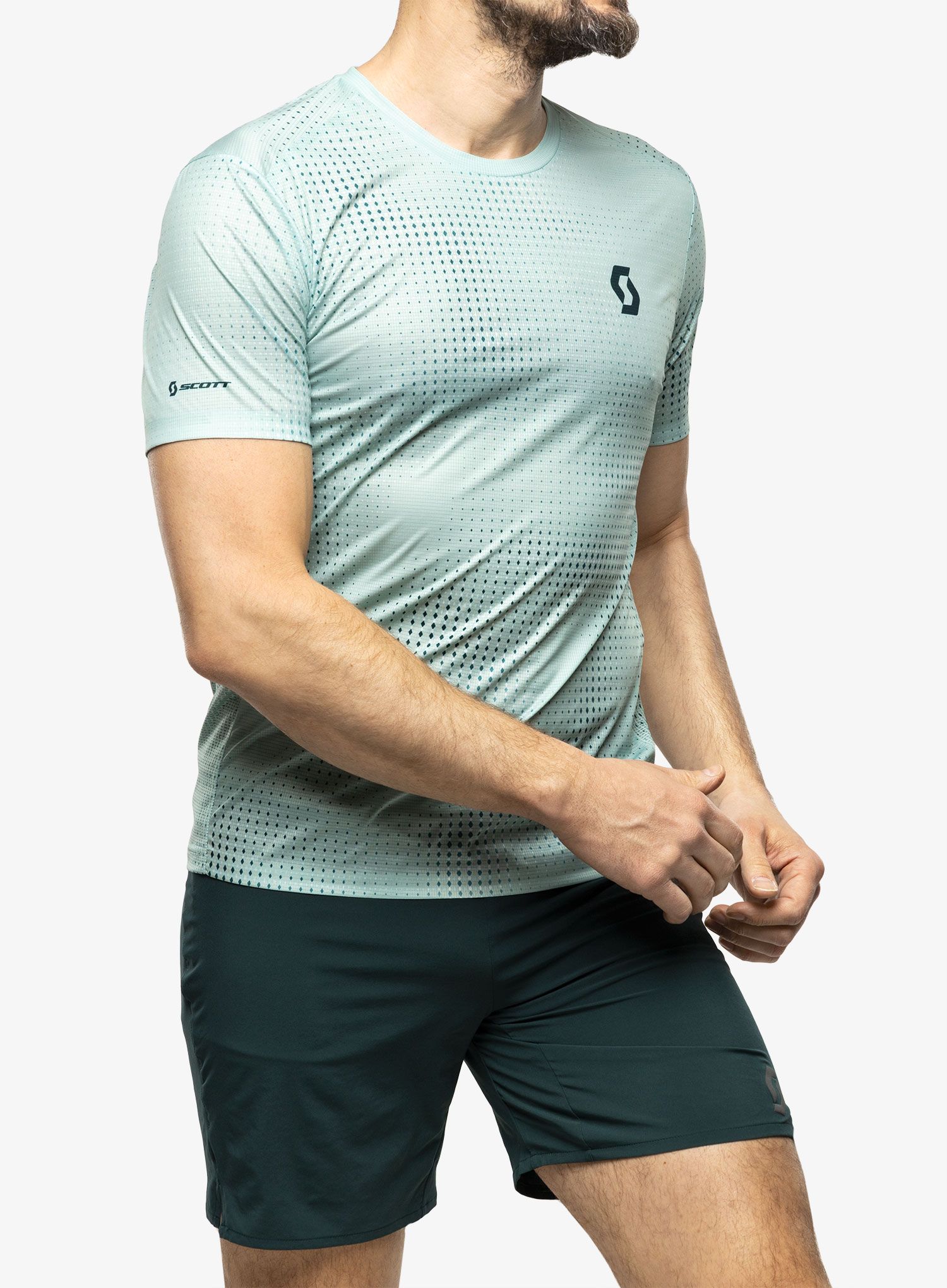 Majica za trčanje SCOTT RC Run S/S - mineral green/aruba green