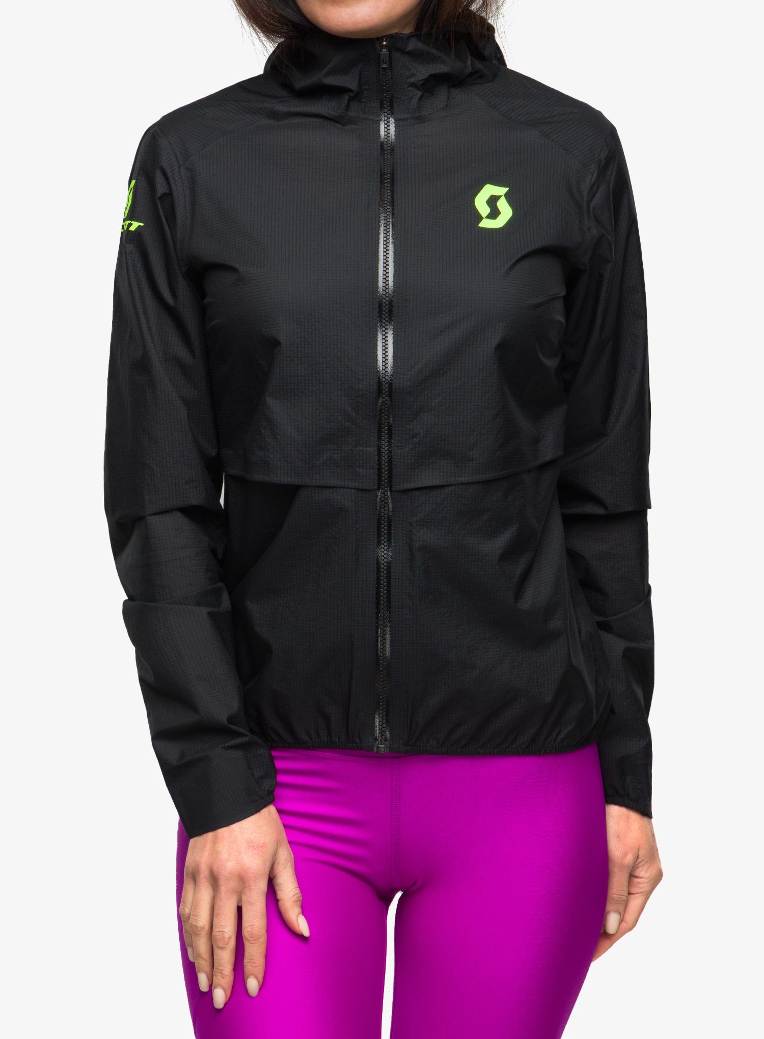 Ženska jakna za trčanje SCOTT RC Run Waterproof - black/yell