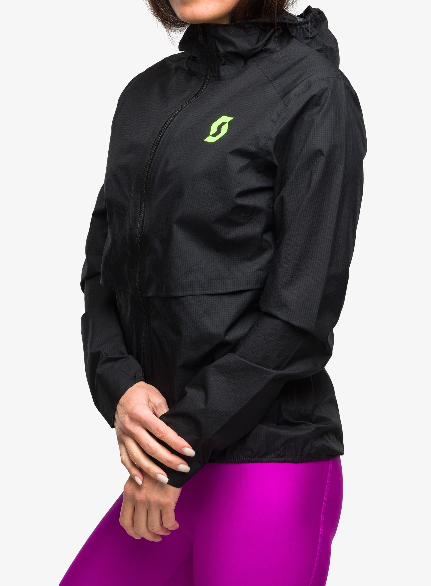 Ženska jakna za trčanje SCOTT RC Run Waterproof - black/yell