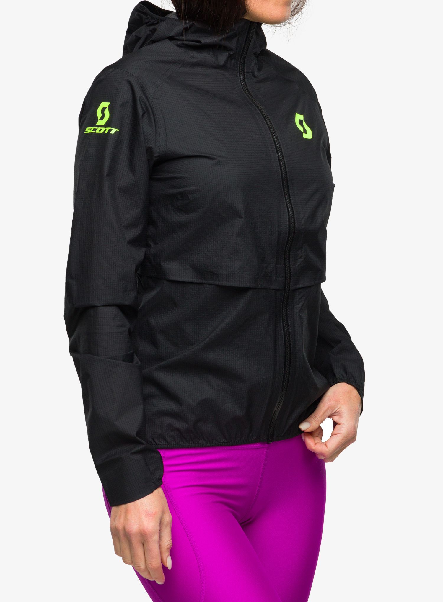 Ženska jakna za trčanje SCOTT RC Run Waterproof - black/yell